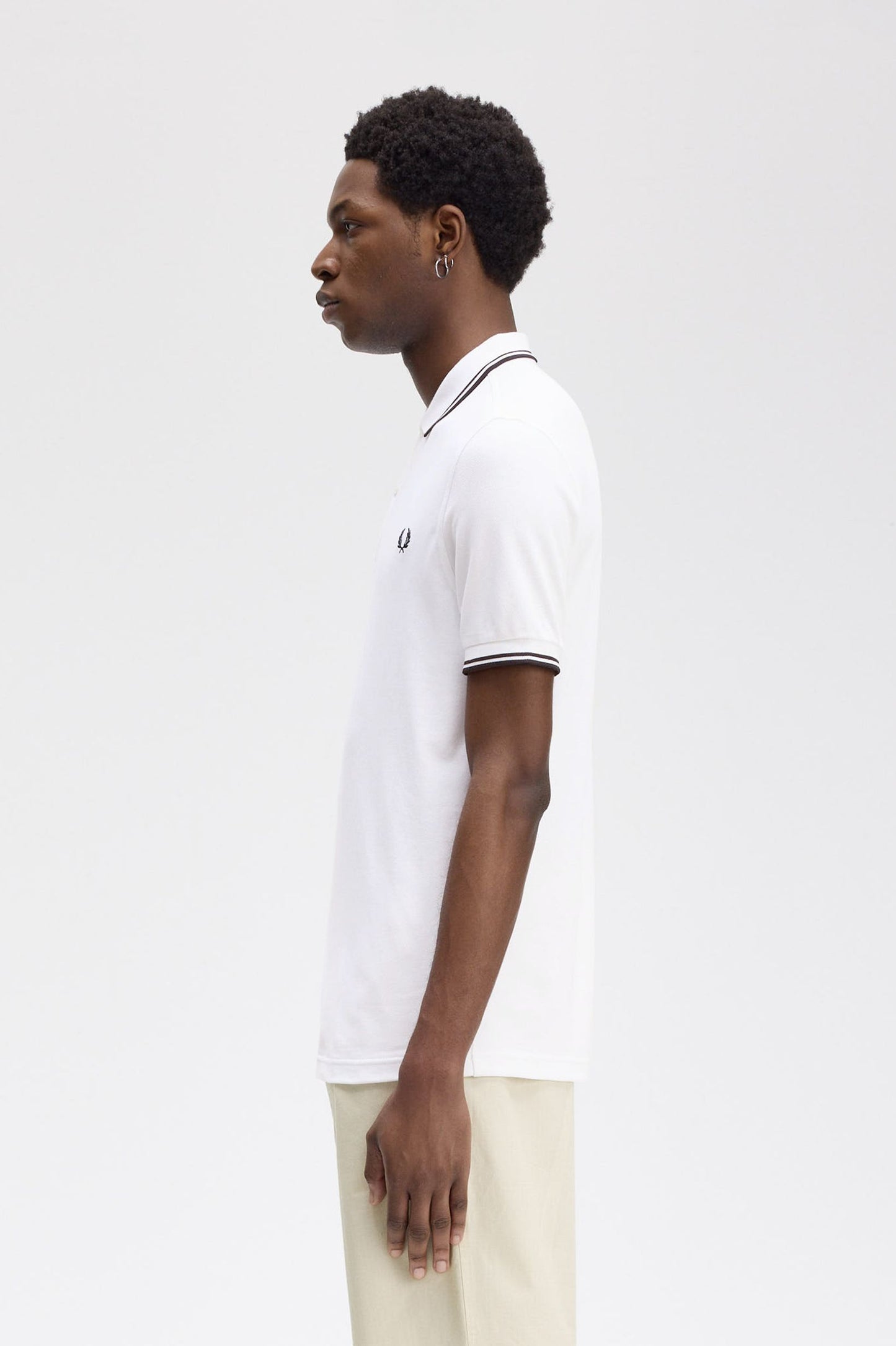 POLO RIBETE CON DOS FRANJAS - BLANCO - FRED PERRY | M3600 200