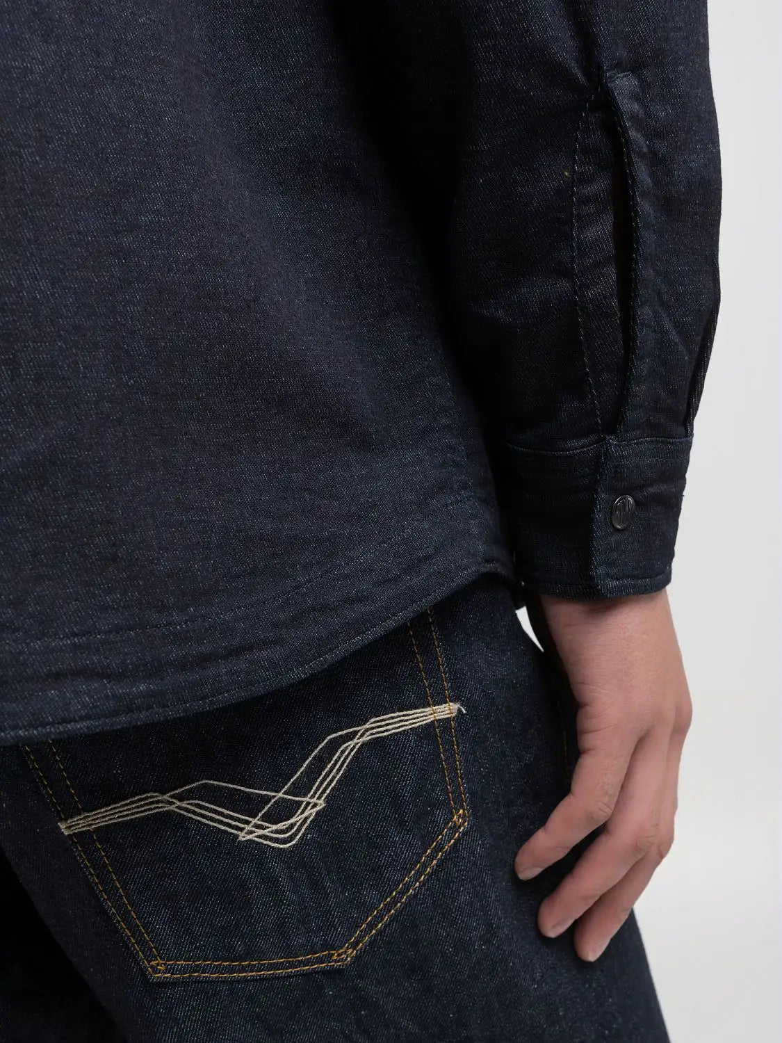 CAMISA VAQUERA CON LETRAS - AZUL MARINO - REPLAY | M4145R.000.875 84A