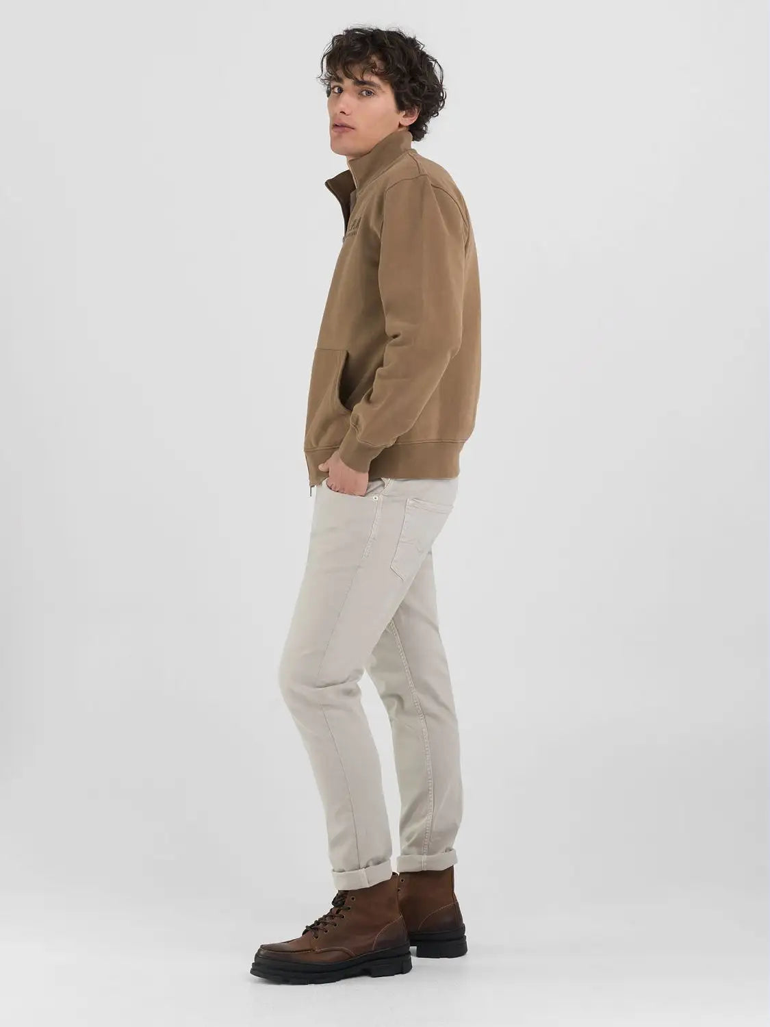 SUDADERA CON CUELLO ALTO Y CREMALLERA - SAFARI - REPLAY | M6973.000.22890CS