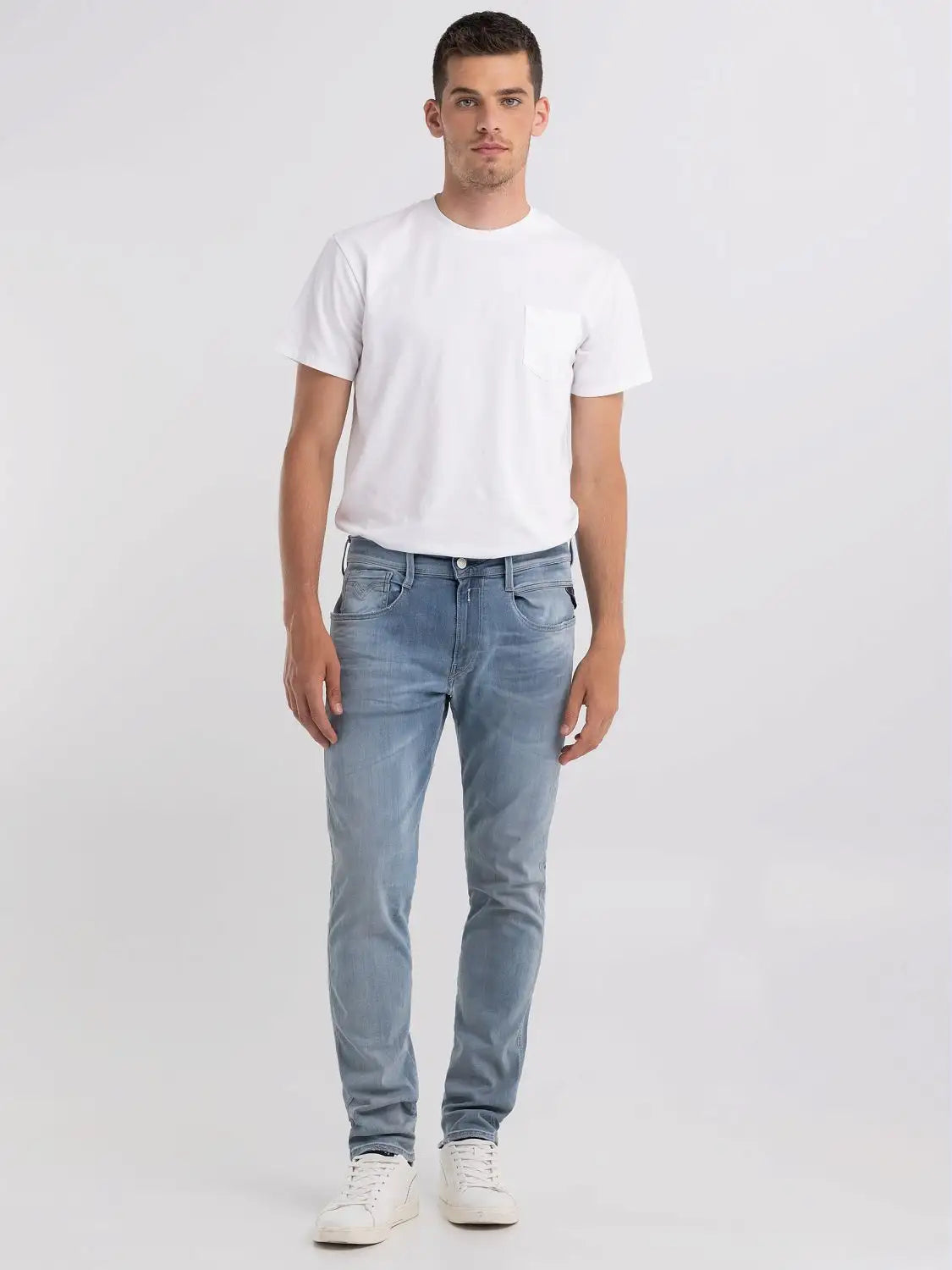 PANTALÓN VAQUERO AJUSTADO SLIM FIT ANBASS HYPERFLEX - AZUL - REPLAY | M914Y.000.661.A05