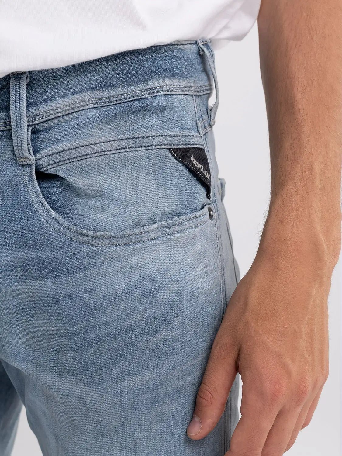 PANTALÓN VAQUERO AJUSTADO SLIM FIT ANBASS HYPERFLEX - AZUL - REPLAY | M914Y.000.661.A05