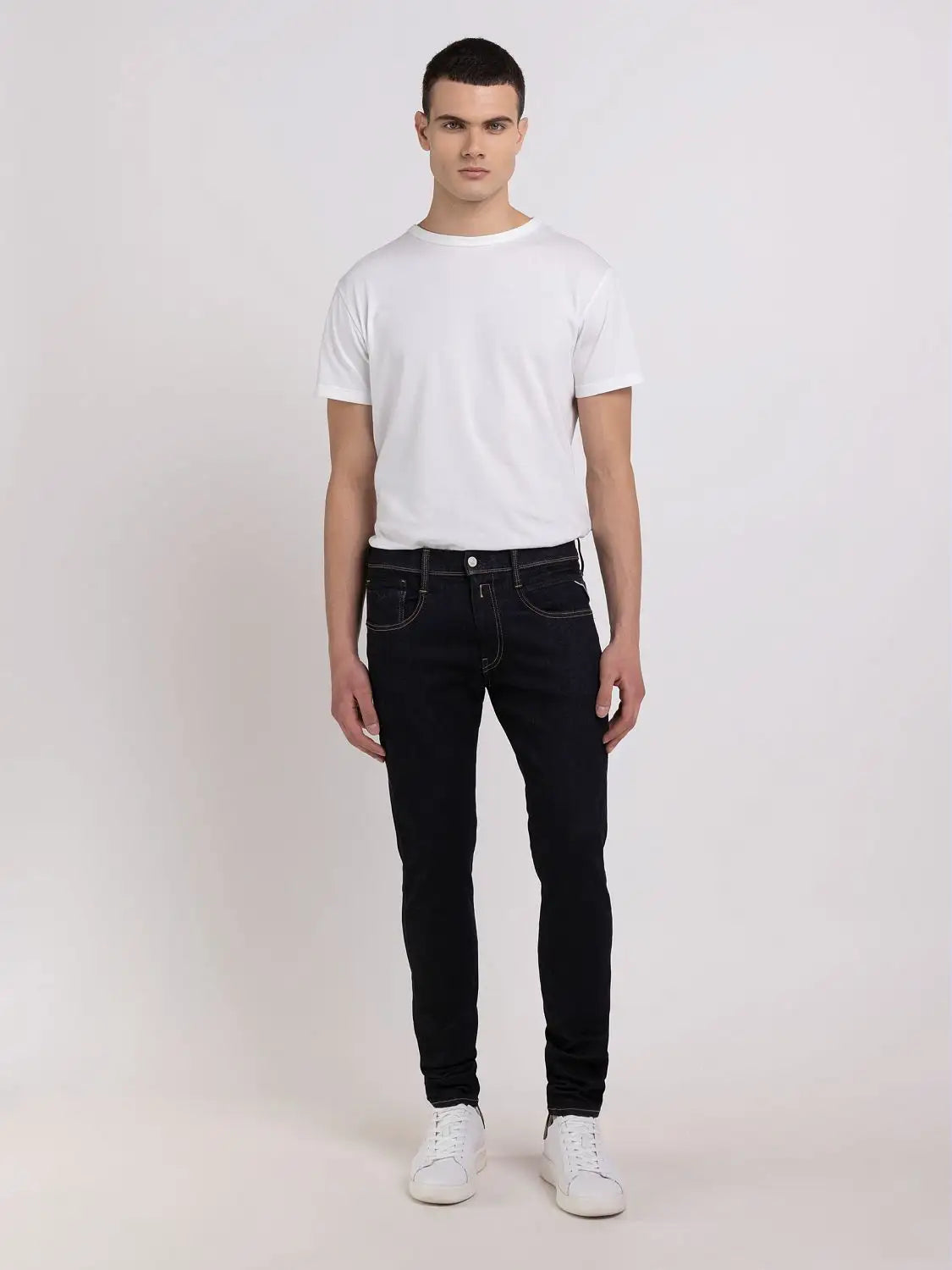 PANTALÓN VAQUERO AJUSTADO SLIM FIT ANBASS HYPERFLEX - AZUL OSCURO - REPLAY | M914Y.000.661.FI3