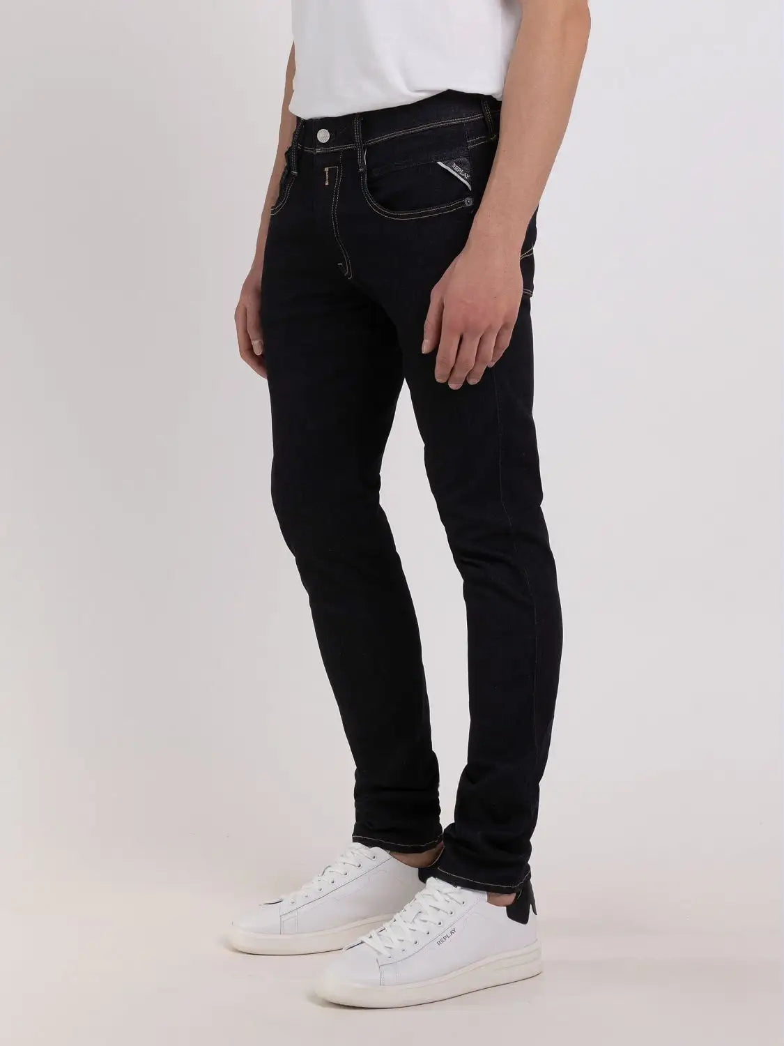 PANTALÓN VAQUERO AJUSTADO SLIM FIT ANBASS HYPERFLEX - AZUL OSCURO - REPLAY | M914Y.000.661.FI3