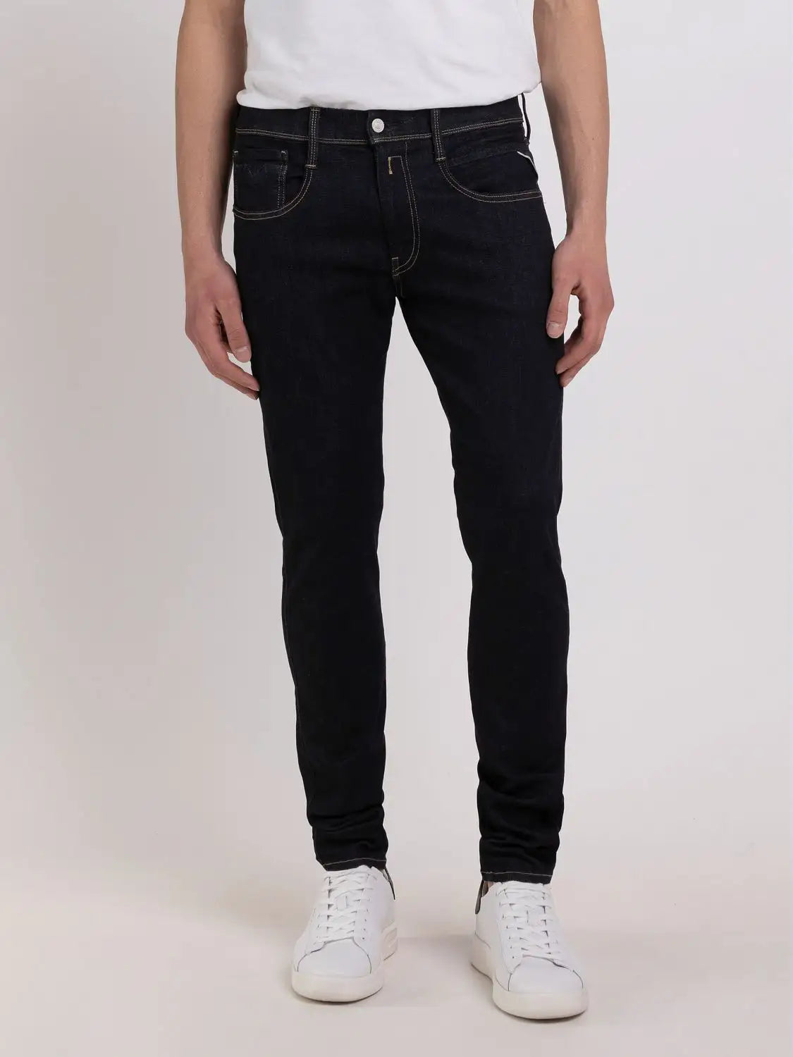 PANTALÓN VAQUERO AJUSTADO SLIM FIT ANBASS HYPERFLEX - AZUL OSCURO - REPLAY | M914Y.000.661.FI3