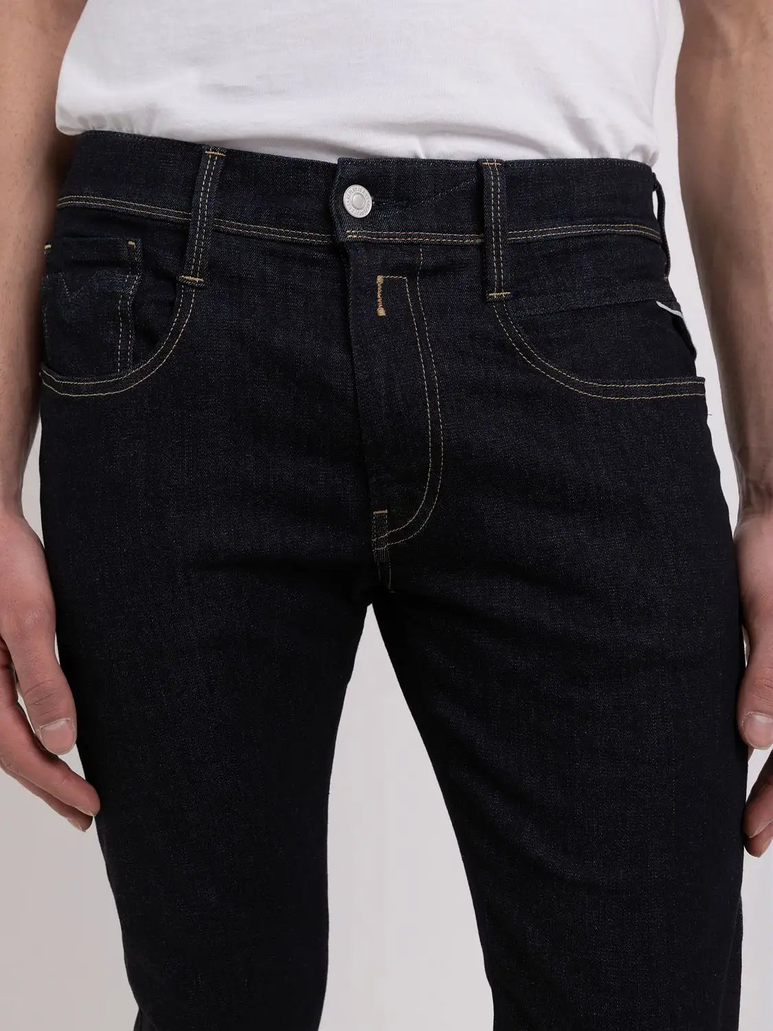 PANTALÓN VAQUERO AJUSTADO SLIM FIT ANBASS HYPERFLEX - AZUL OSCURO - REPLAY | M914Y.000.661.FI3