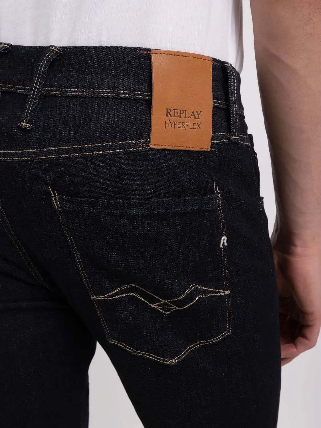 PANTALÓN VAQUERO AJUSTADO SLIM FIT ANBASS HYPERFLEX - AZUL OSCURO - REPLAY | M914Y.000.661.FI3