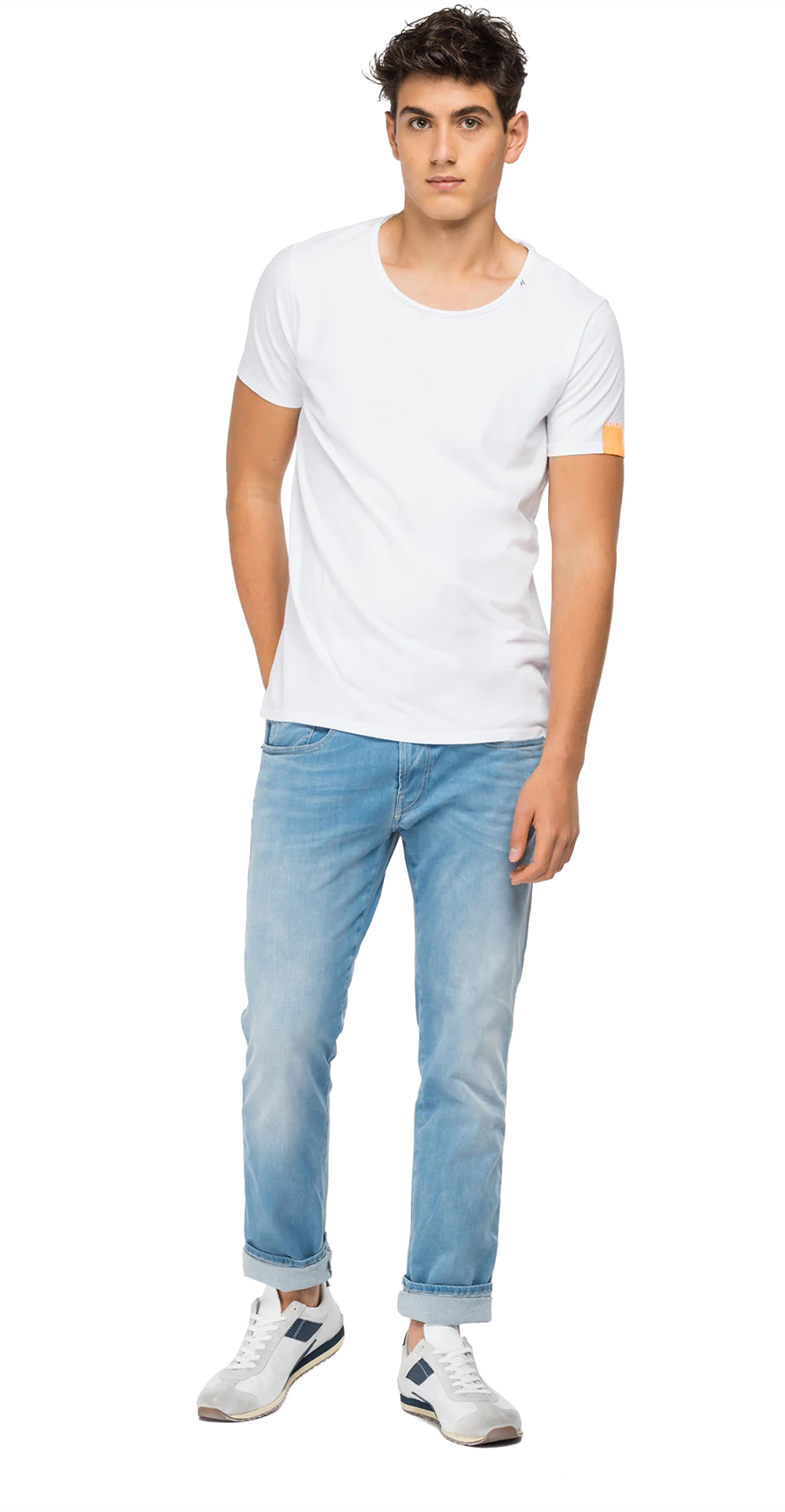 PANTALÓN VAQUERO AJUSTADO SLIM FIT ANBASS HYPERFLEX - AZUL CLARO - REPLAY | M914Y.000.661XR05