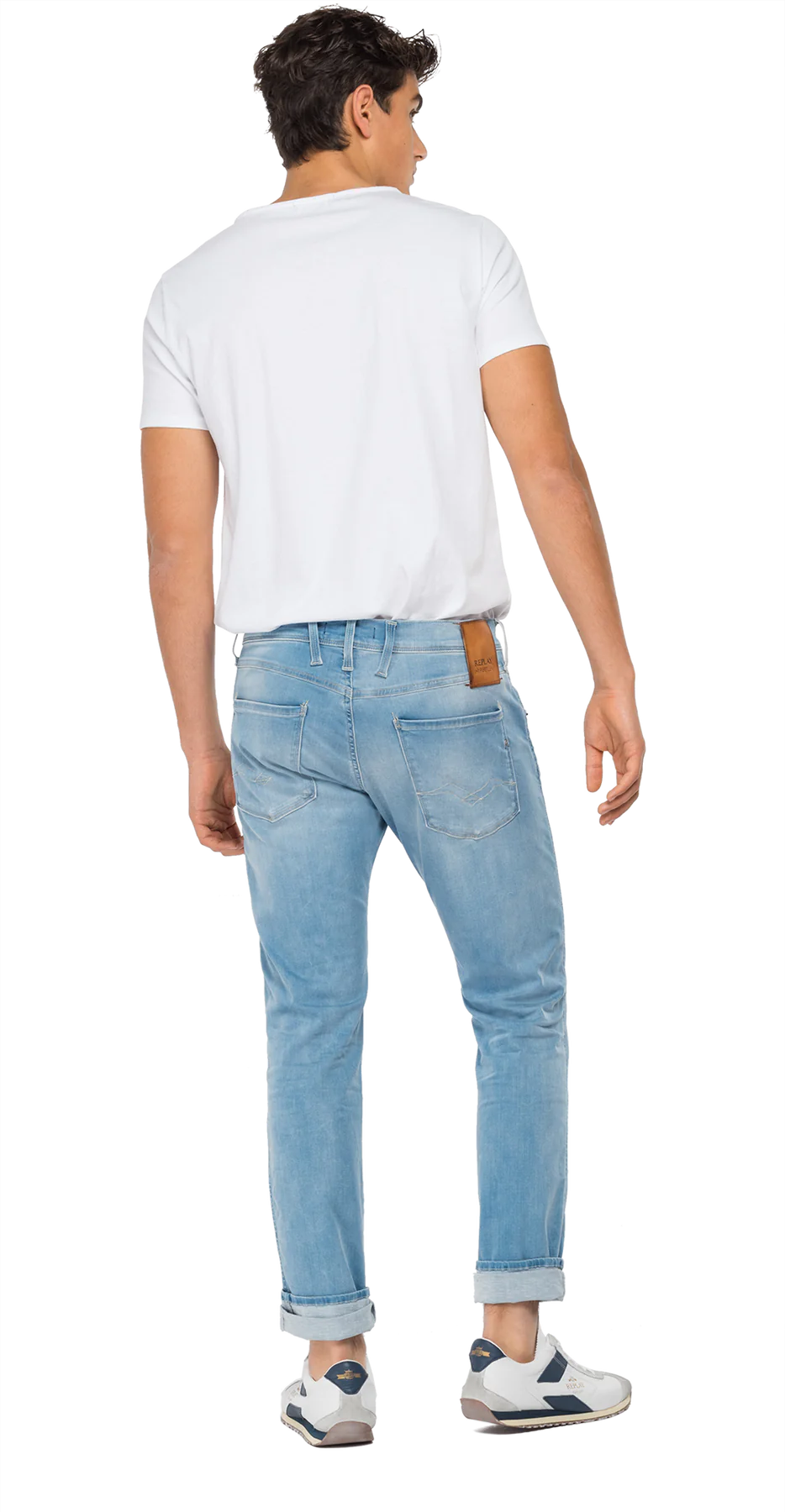 PANTALÓN VAQUERO AJUSTADO SLIM FIT ANBASS HYPERFLEX - AZUL CLARO - REPLAY | M914Y.000.661XR05