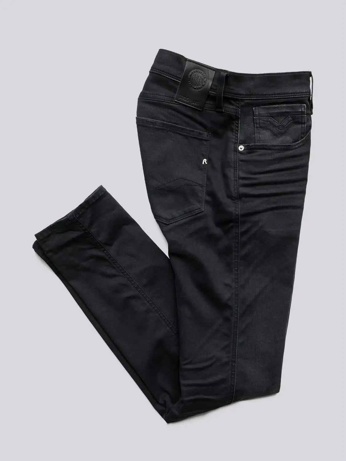 PANTALÓN VAQUERO AJUSTADO SLIM FIT ANBASS HYPERFLEX - NEGRO - REPLAY | M914.000.661.E01