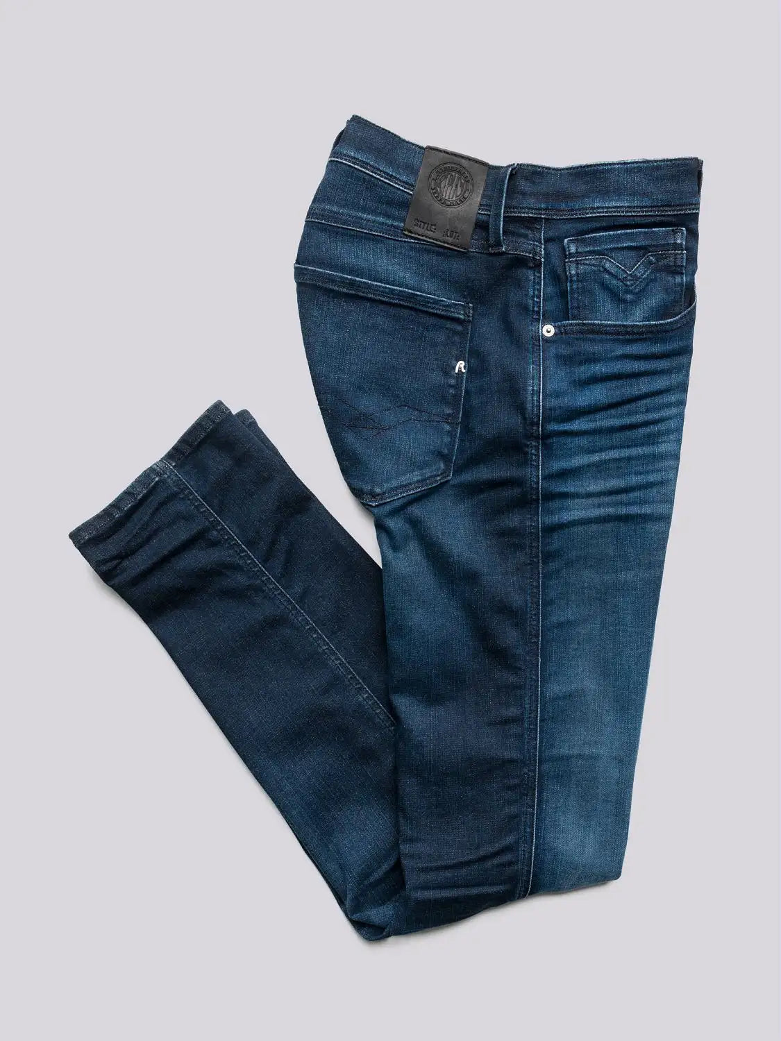 PANTALÓN VAQUERO AJUSTADO SLIM FIT ANBASS HYPERFLEX - AZUL OSCURO - REPLAY | M914.000.661.E05