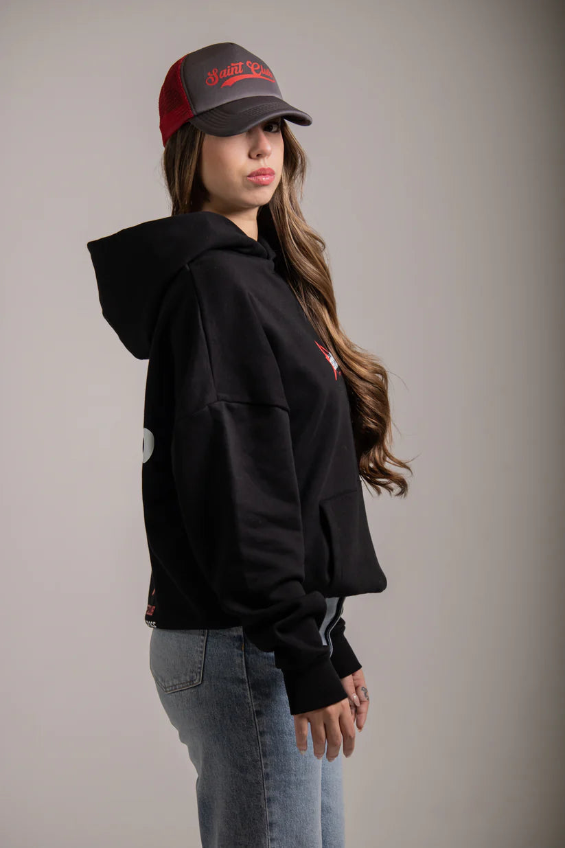 SUDADERA CON CAPUCHA "CAPSULE" - NEGRO - SAINT DEPT