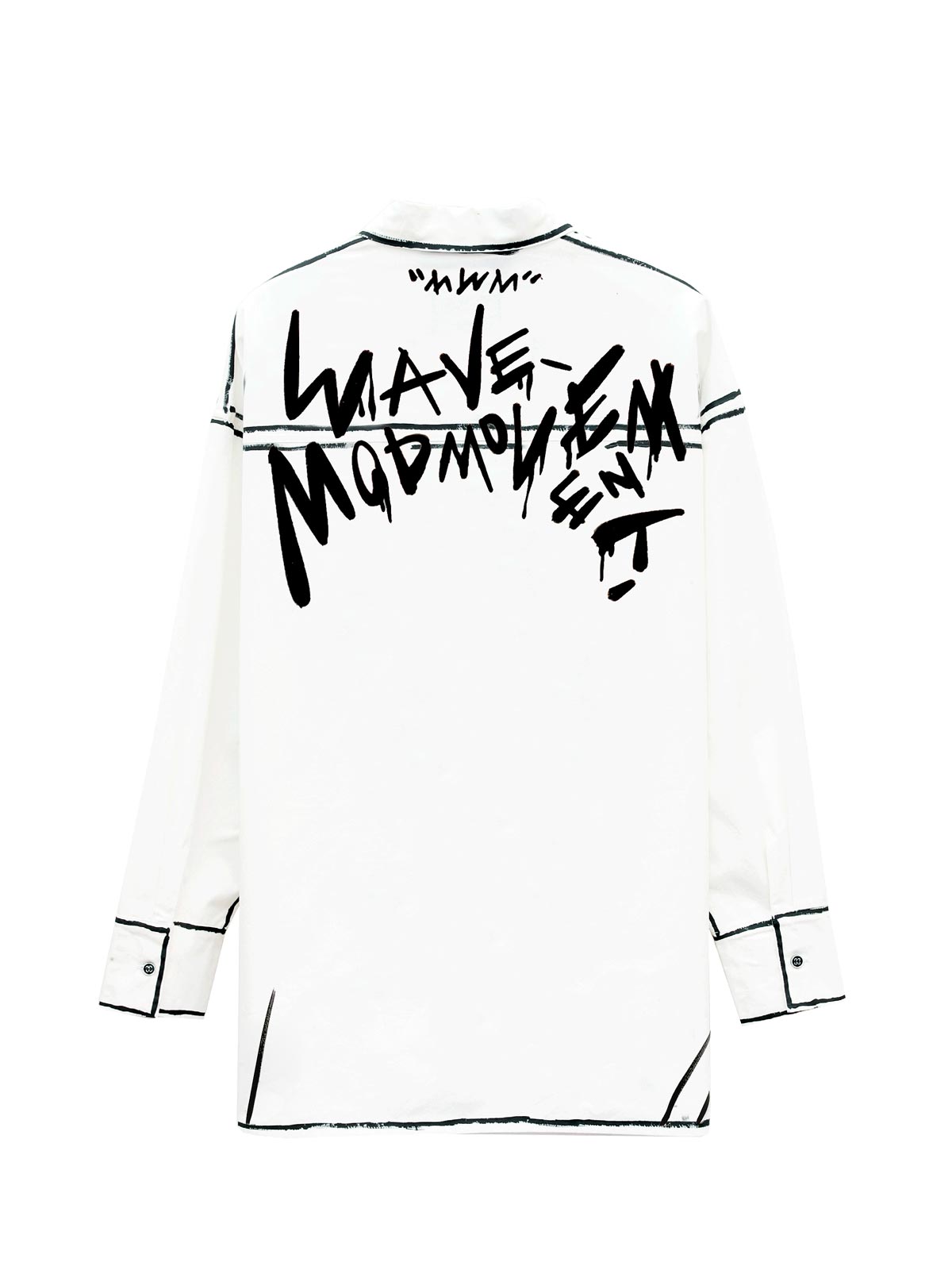 CAMISA OVERSIZE "MARKER LINE" - BLANCO - BLACK CAPSULE MOD WAVE MOVEMENT | MW073080575