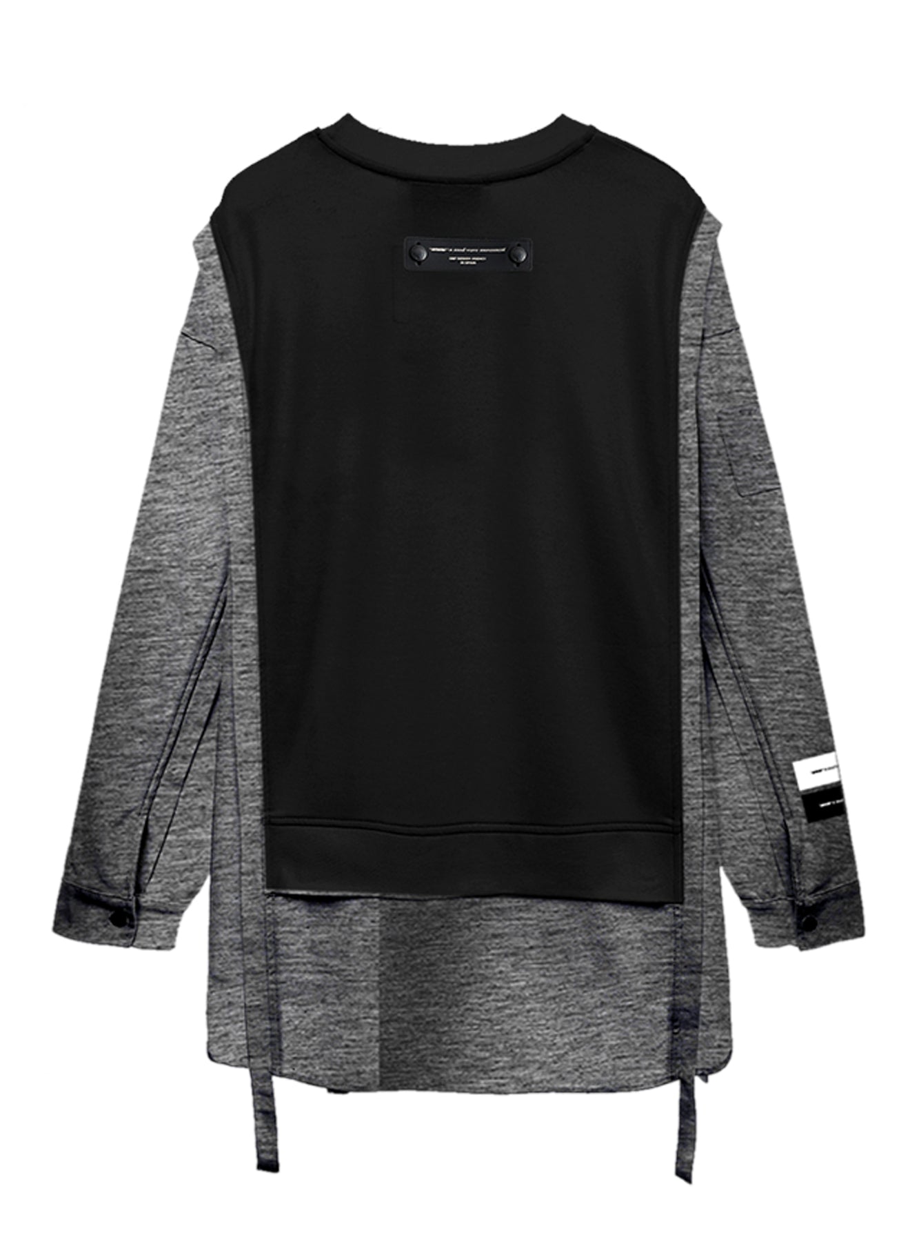 SUDADERA DESESTRUCTURADA - NEGRO/GRIS - BLACK CAPSULE MOD WAVE MOVEMENT | MW091060005
