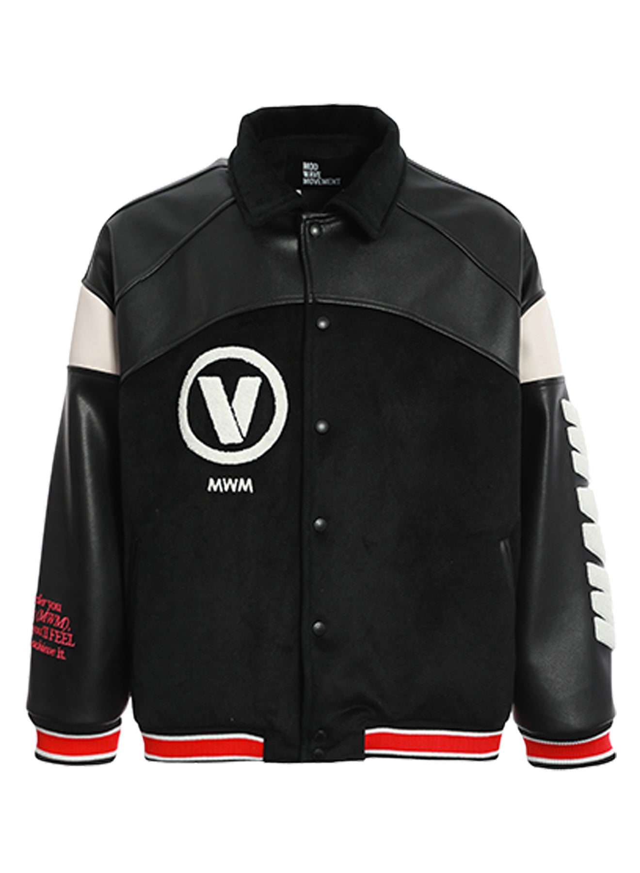 CHAQUETA UNIVERSITARIA "VANGUARD'S DOG" - NEGRO - VANGUARD'S DOG CAPSULE MOD WAVE MOVEMENT | MW094070093