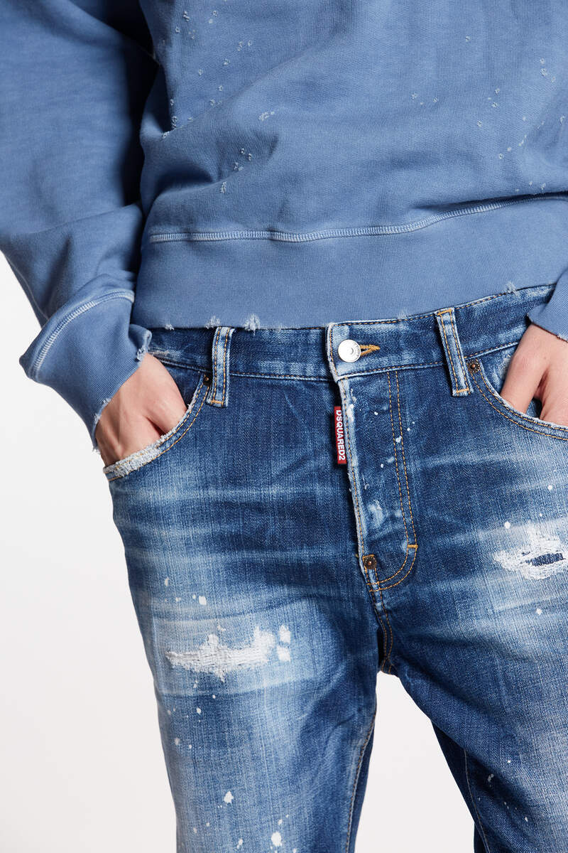 VAQUEROS SLIM FIT "BASIC RIPPED WASH SKATER" - BLUE - DS2 - Blue Denim