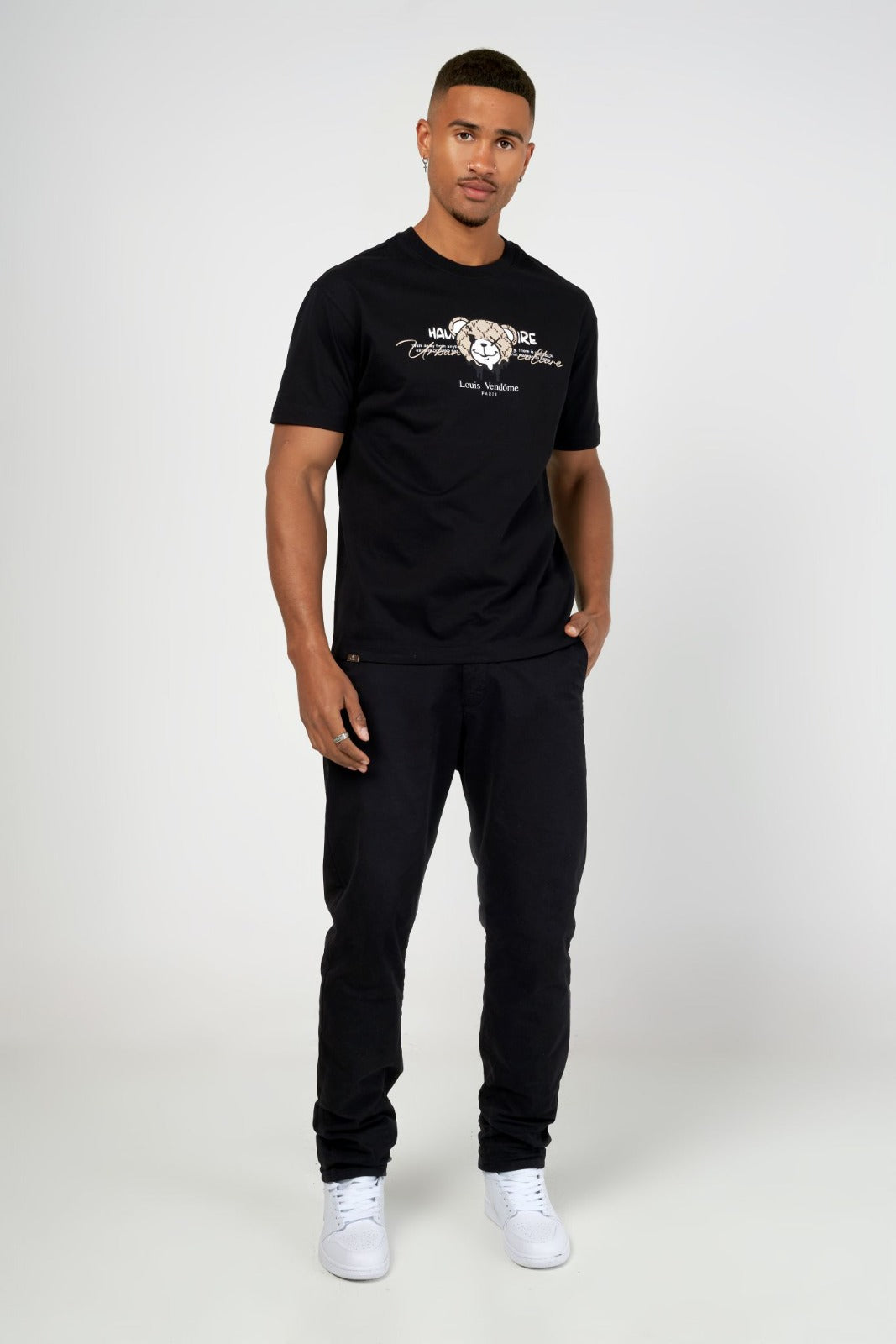 CAMISETA "HAUTE COUTURE" - NEGRO - LOUIS VENDOME PARIS | LV L79