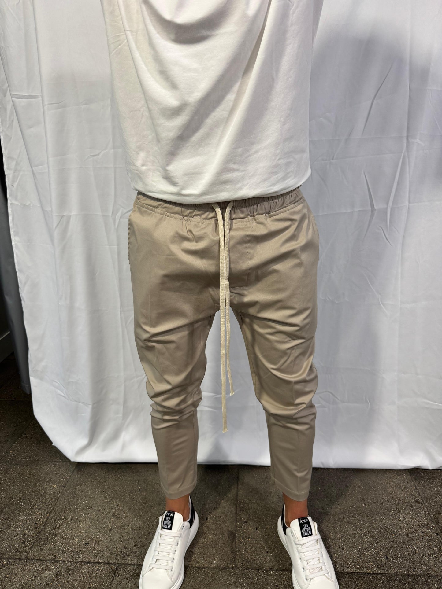 TAGLI COTTON PANT - BEIGE - AM COUTURE