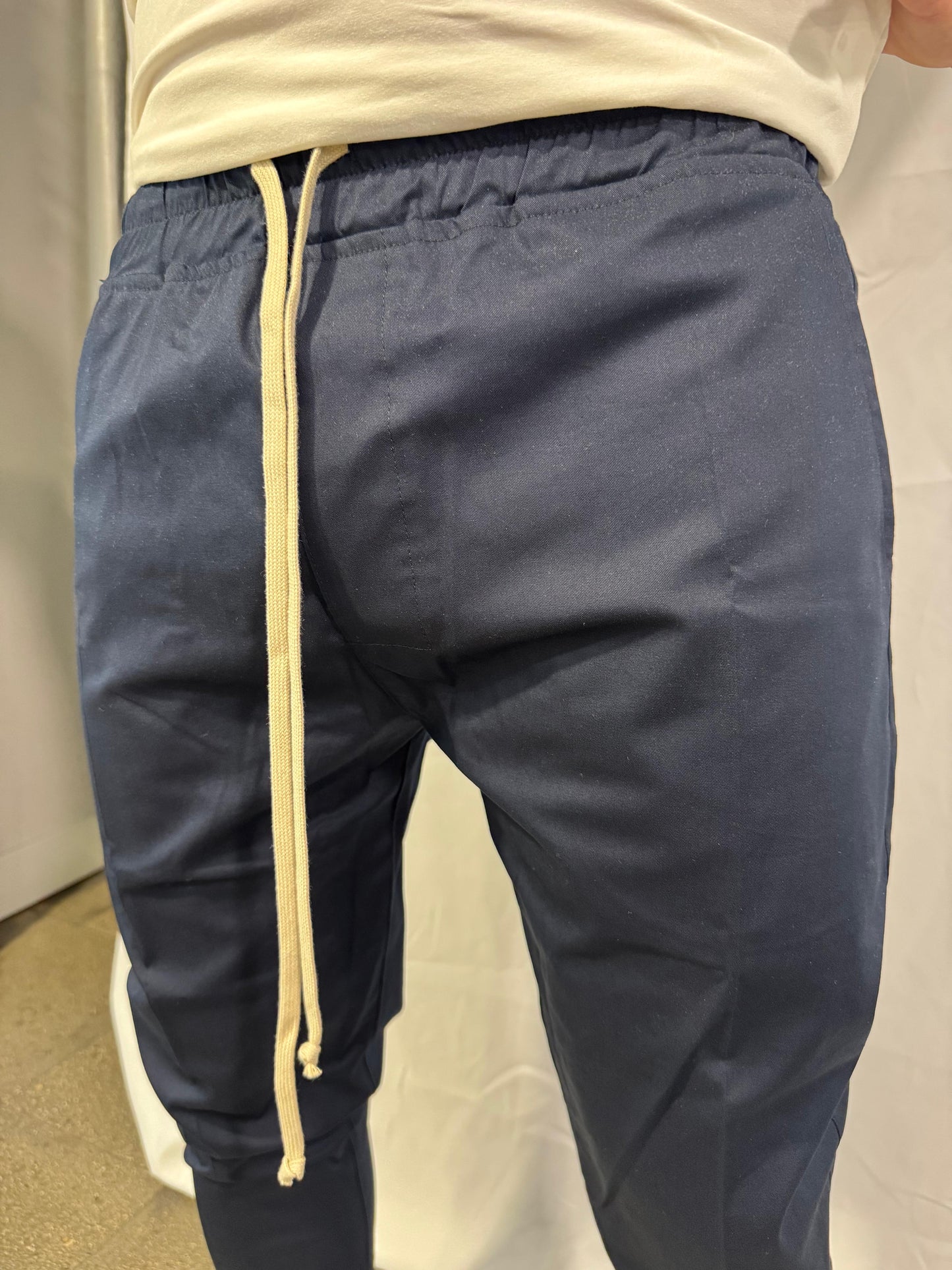 TAGLI COTTON PANT - AZUL MARINO - AM COUTURE