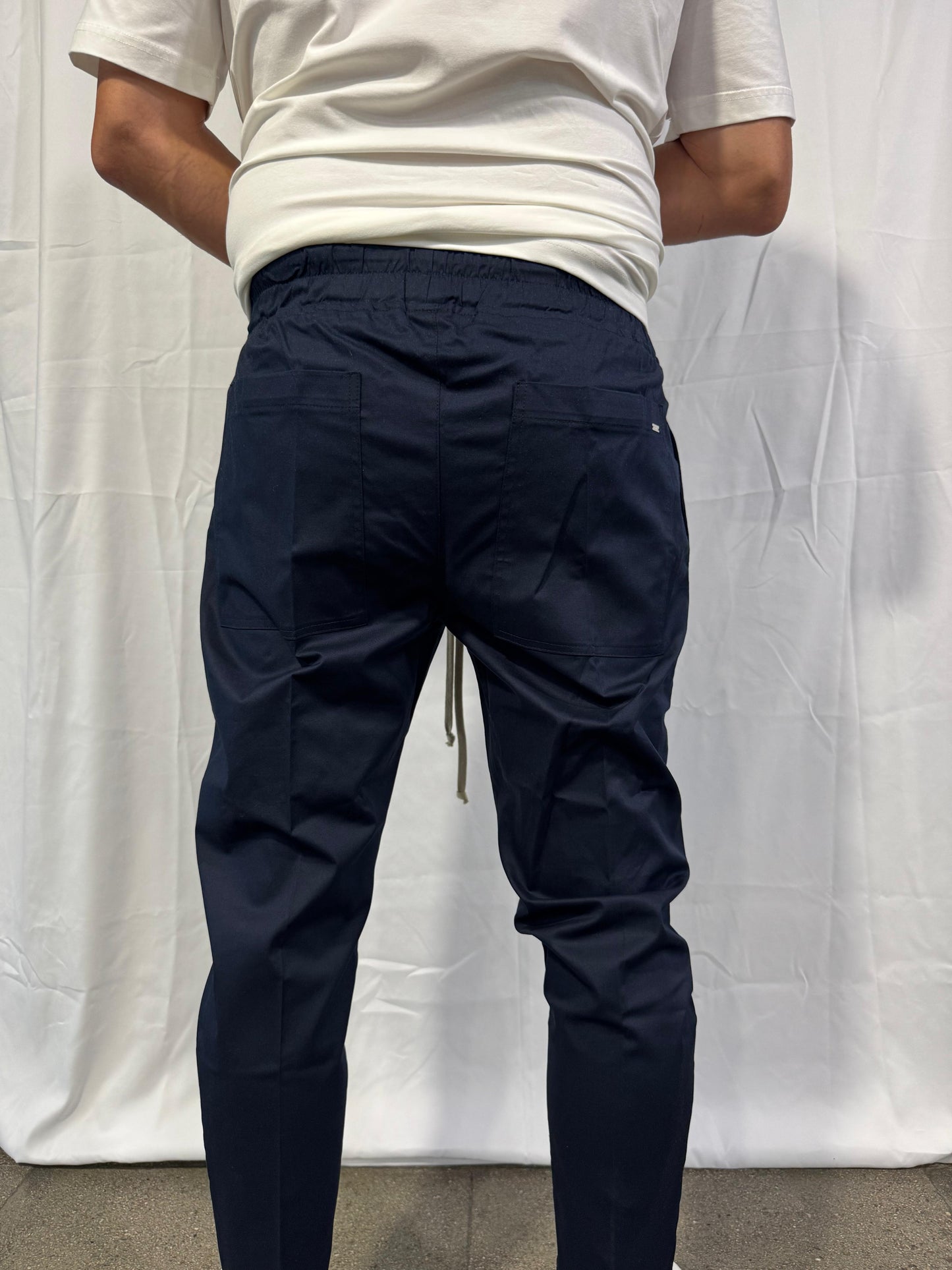TAGLI COTTON PANT - AZUL MARINO - AM COUTURE