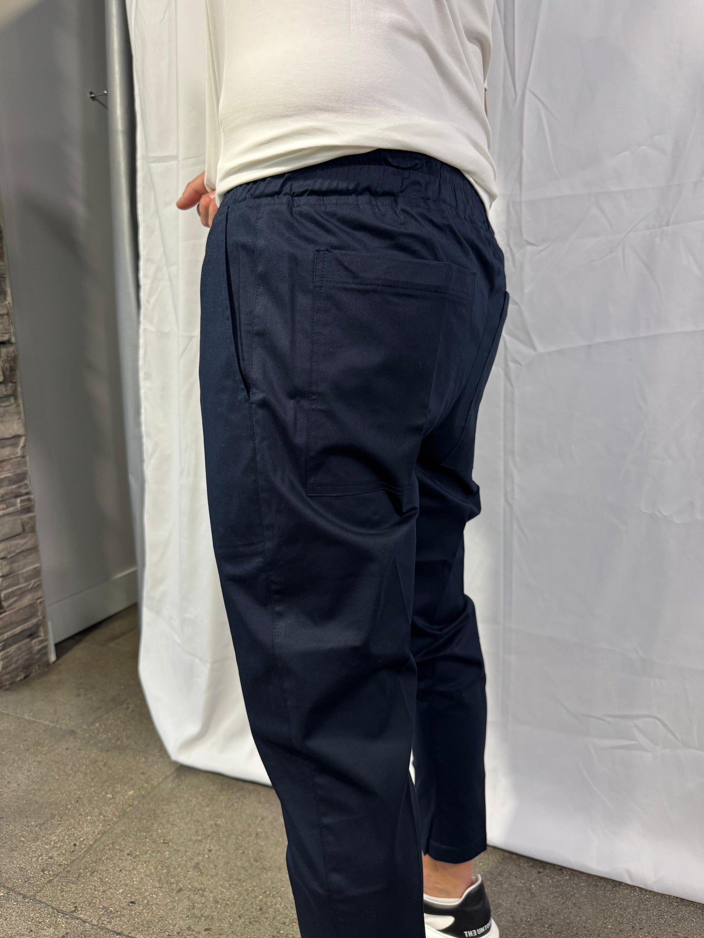 TAGLI COTTON PANT - AZUL MARINO - AM COUTURE