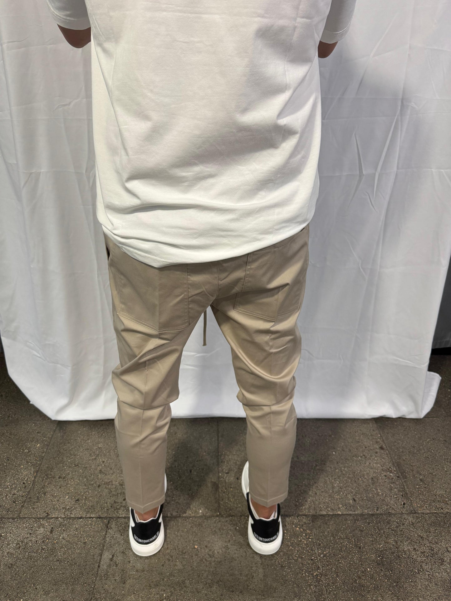 TAGLI COTTON PANT - BEIGE - AM COUTURE