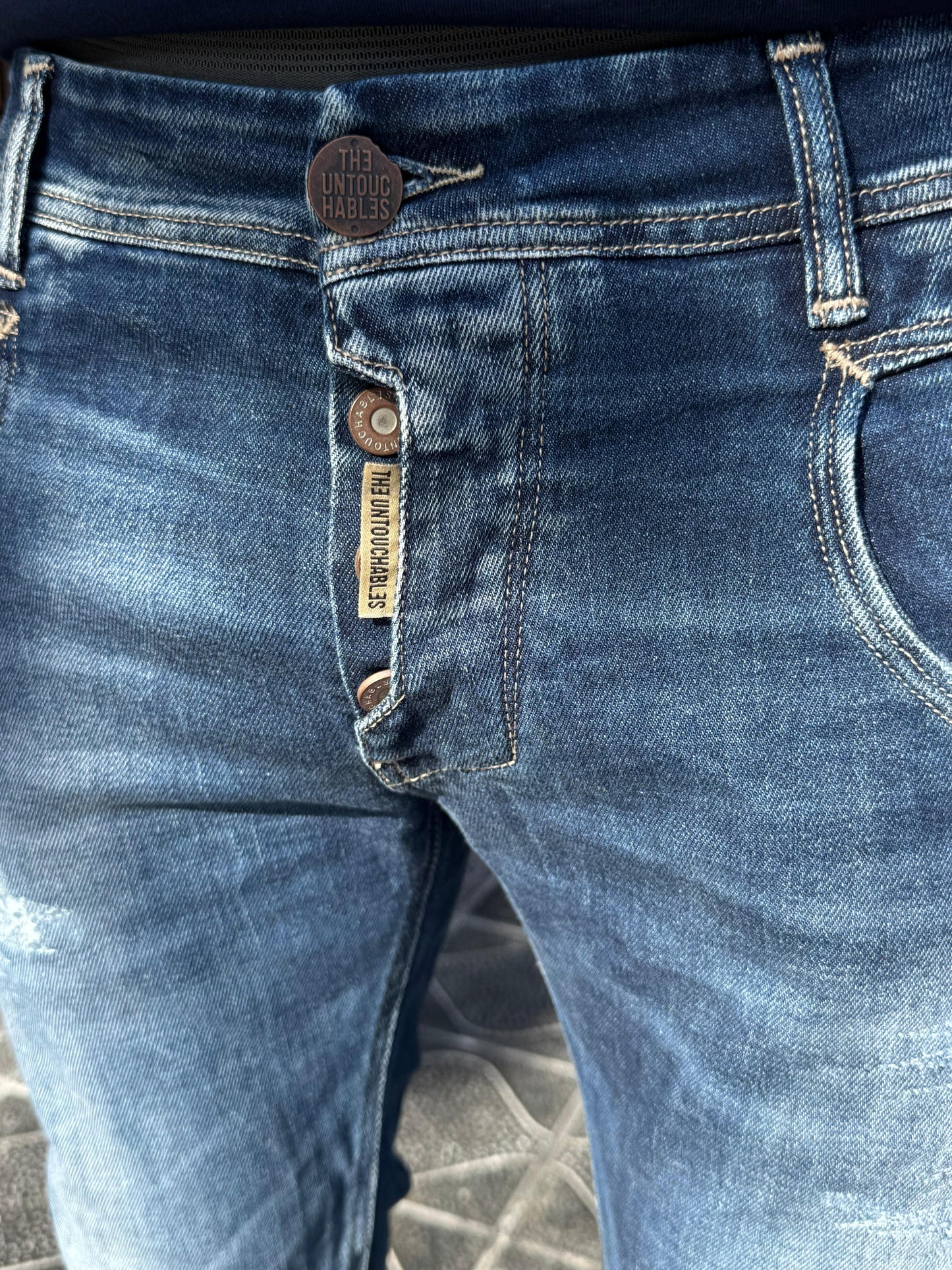 PANTALÓN VAQUERO AJUSTADO SKINNY "EKIM" - AZUL - THE UNTOUCHABLES | THE-2247