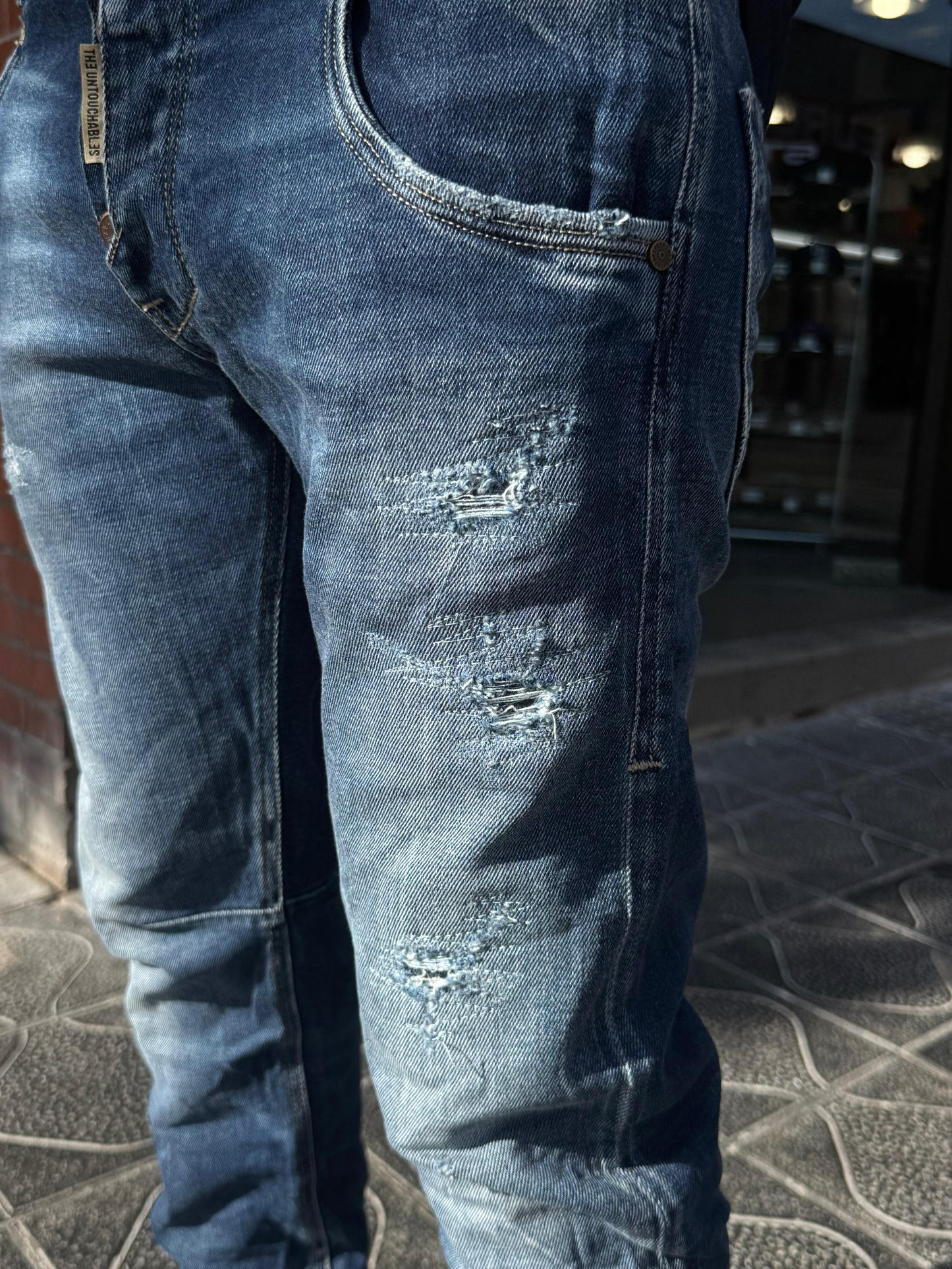 PANTALÓN VAQUERO AJUSTADO SKINNY "EKIM" - AZUL - THE UNTOUCHABLES | THE-2247