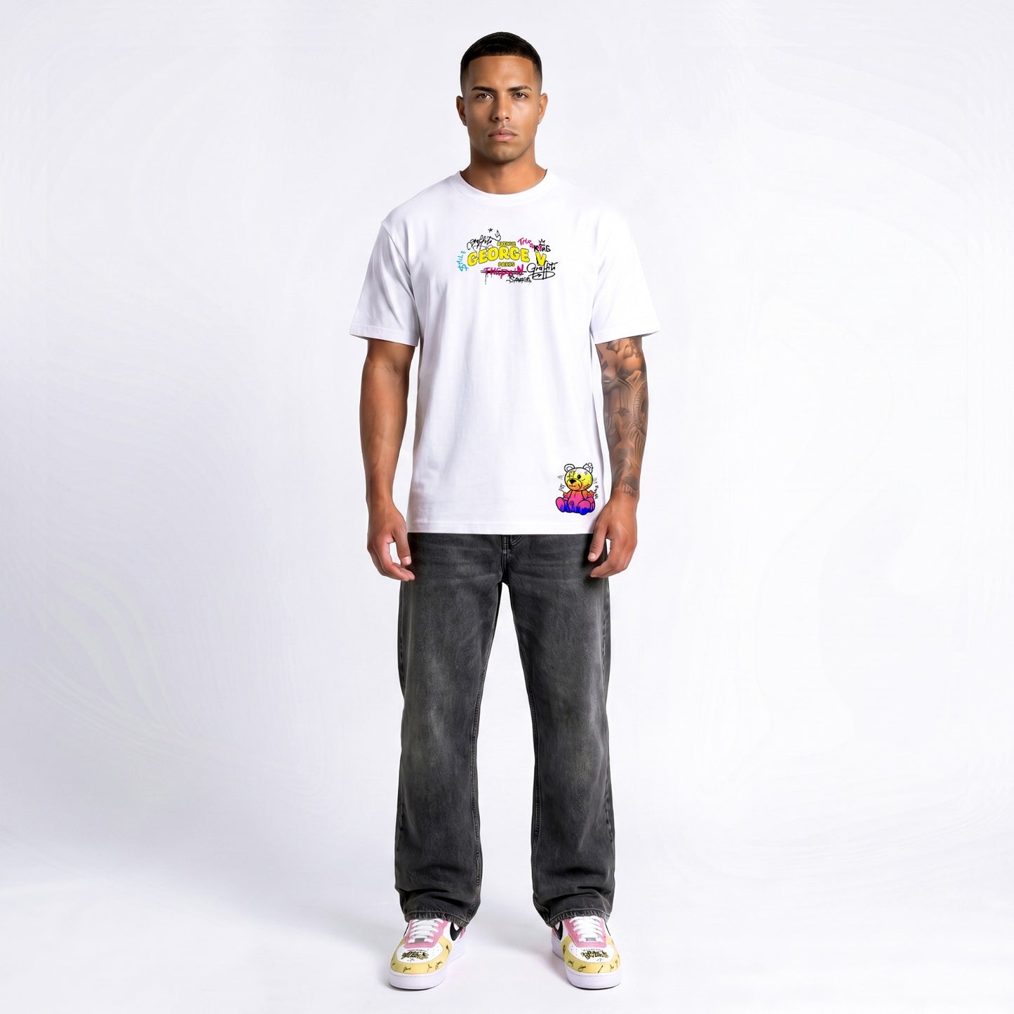 CAMISETA "THE PAIN BEAR" - BLANCO - AVENUE GEORGE V PARIS | GV-5103