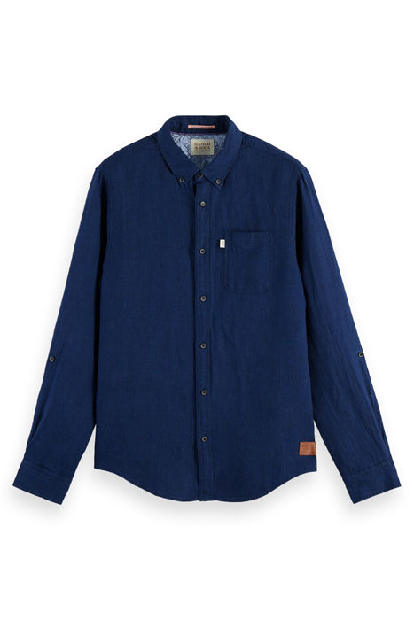 CAMISA DE LINO - AZUL MARINO - SCOTCH & SODA