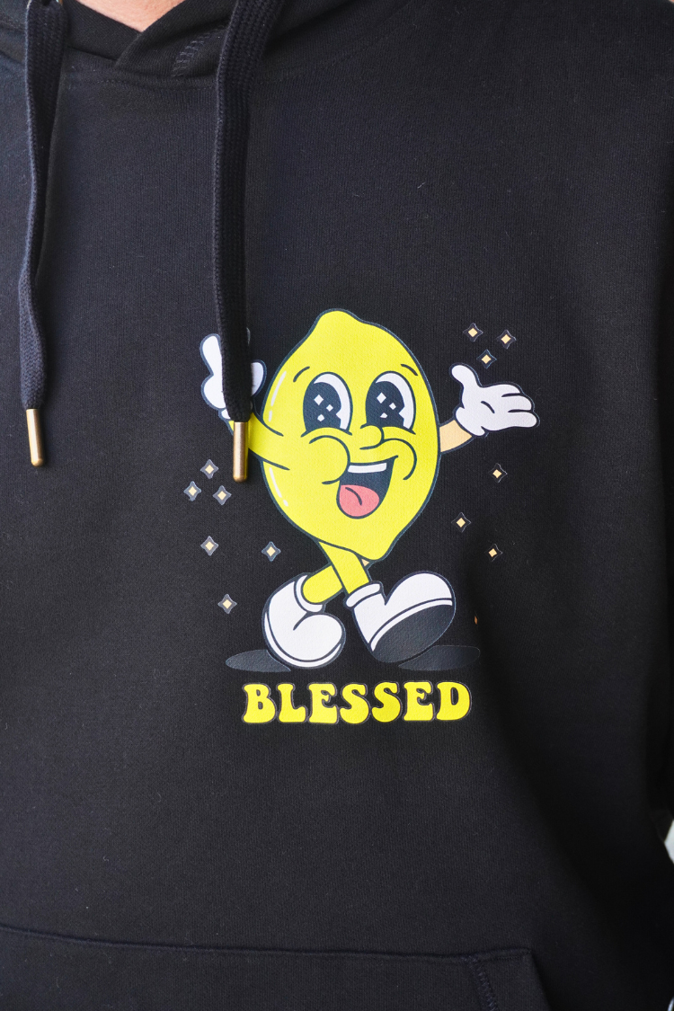 SUDADERA CON CAPUCHA "LEMON" - NEGRO - BLESSED BRAND