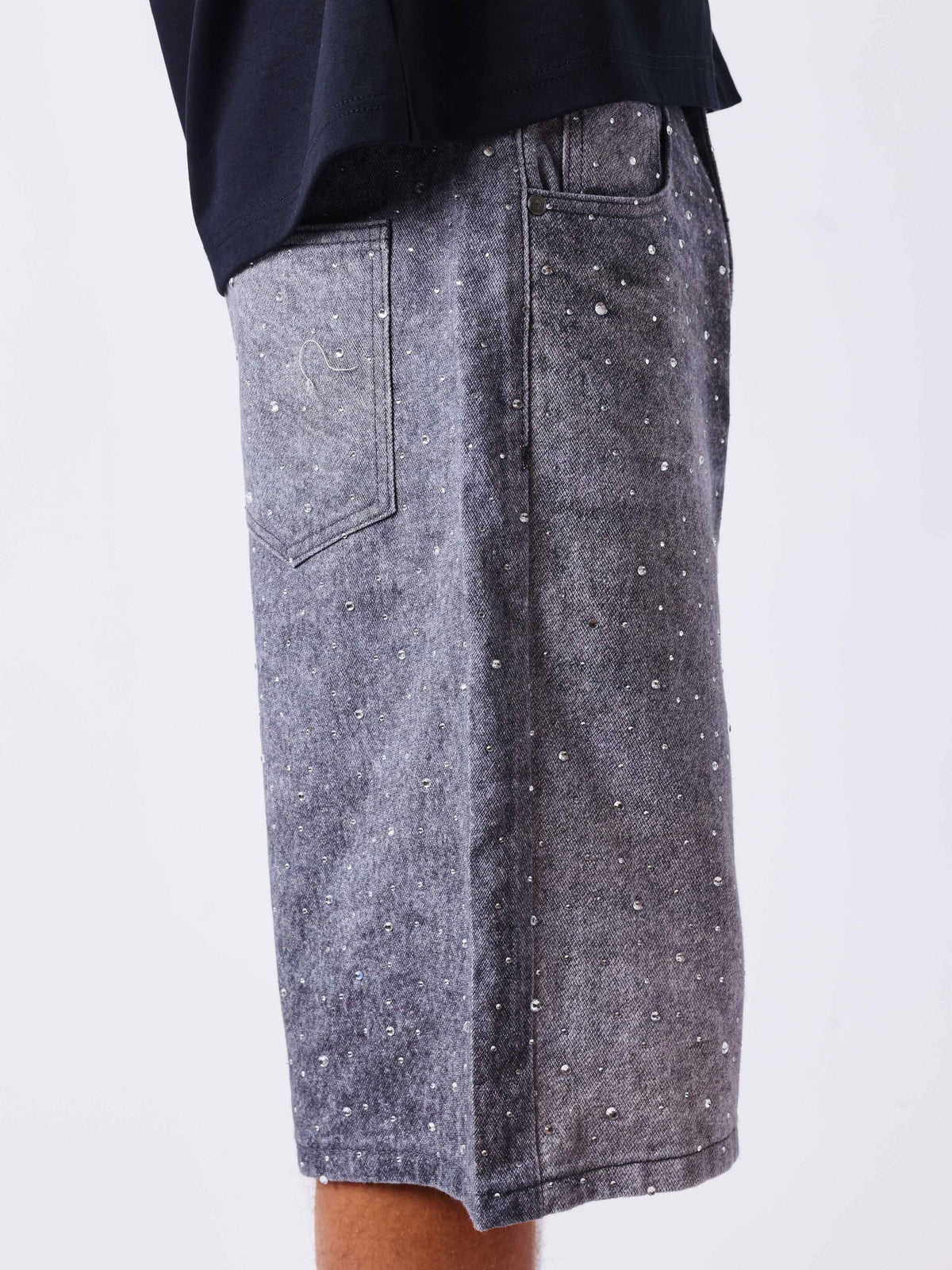 BERMUDA VAQUERO CON STRASS - GRIS - PROJECT X PARIS | 2694503_DG