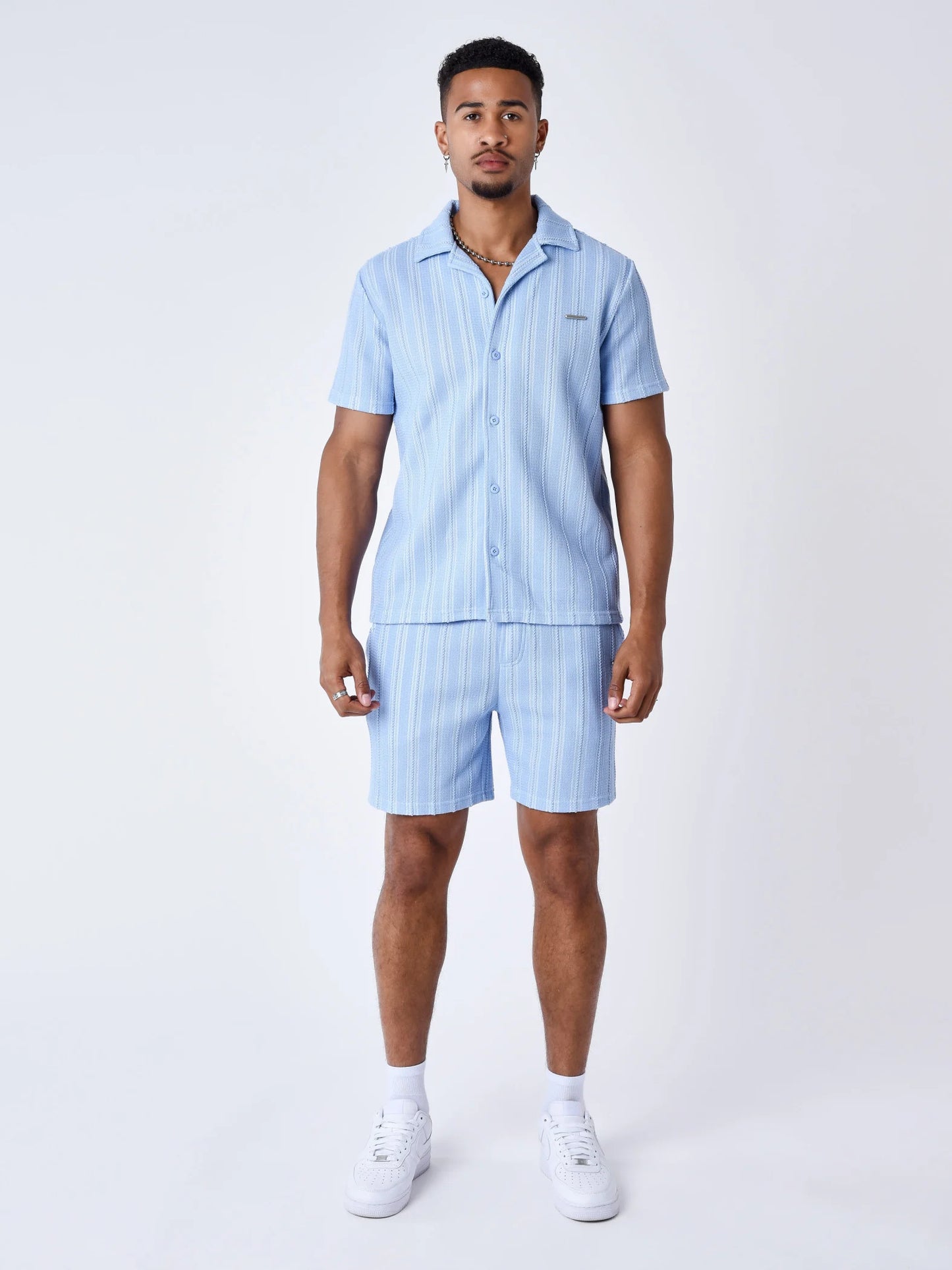 CAMISA DE MANGA CORTA DE PUNTO - AZUL CLARO - PROJECT X PARIS | PXP 2510163_CB