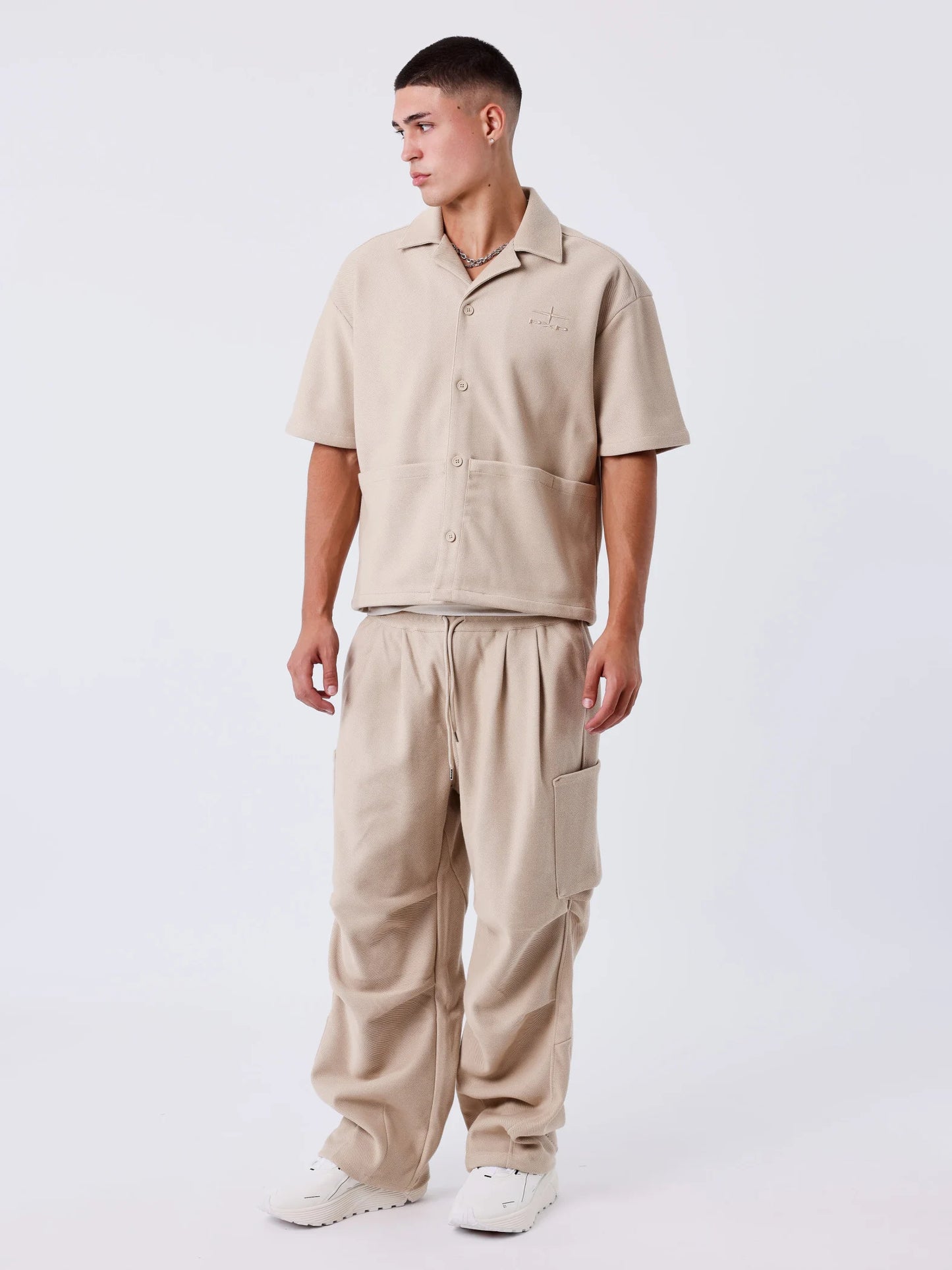 CAMISA MANGA CORTA BOXY - BEIGE - PROJECT X PARIS | PXP 2512017_BG