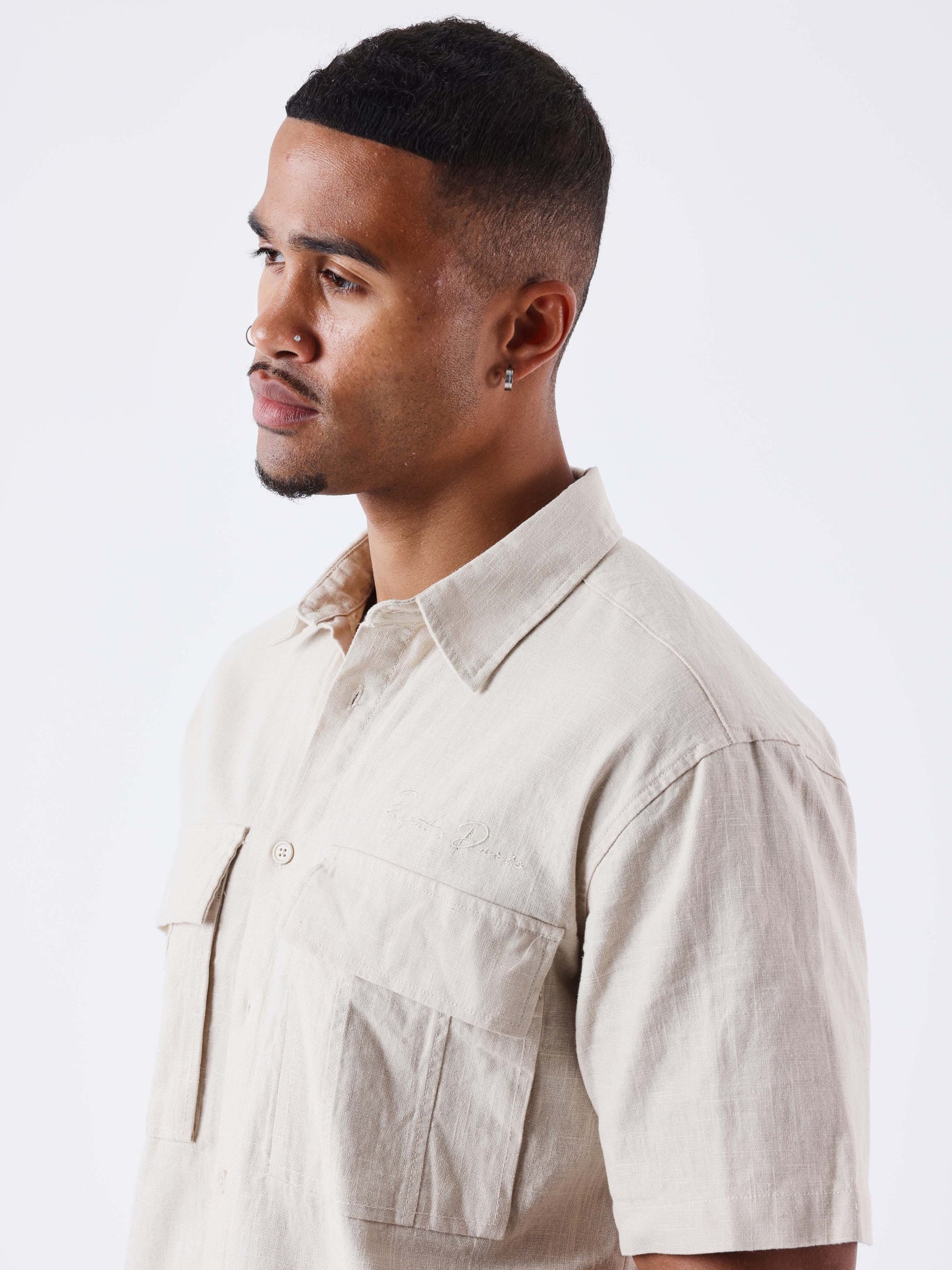 CAMISA DE MANGA CORTA TEXTURIZADA - BEIGE - PROJECT X PARIS | PXP 2510162_IV