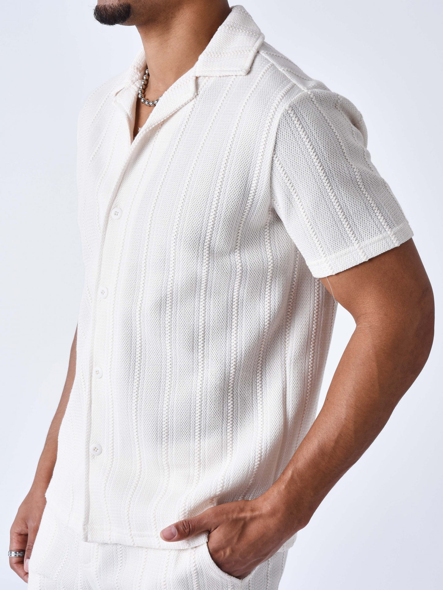 CAMISA DE MANGA CORTA DE PUNTO - CRUDO - PROJECT X PARIS | PXP 2510163-OW