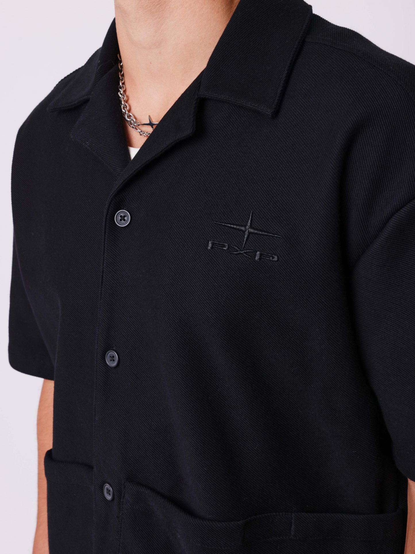 CAMISA MANGA CORTA BOXY - NEGRO - PROJECT X PARIS | PXP 2512017_BK