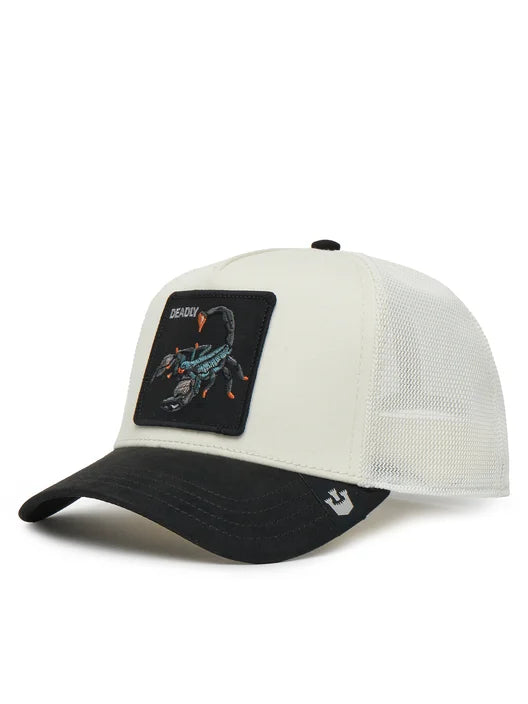 GORRA TRUCKER ESCORPIÓN "DEADLY" - CREMA/NEGRO - GOORIN BROS PREMIUM THE FARM ANIMALS | 101-2127