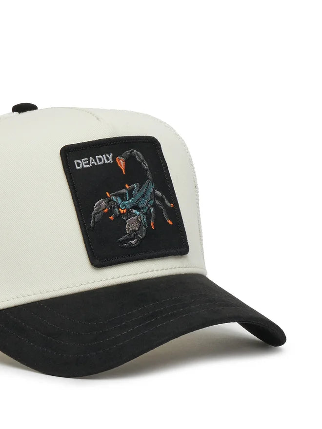 GORRA TRUCKER ESCORPIÓN "DEADLY" - CREMA/NEGRO - GOORIN BROS PREMIUM THE FARM ANIMALS | 101-2127
