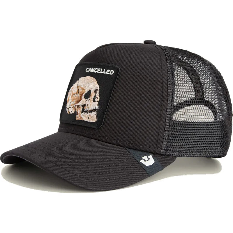 GORRA TRUCKER CALAVERA "CANCELLED SKULL" - NEGRO- GOORIN BROS THE FARM ANIMALS | 101-2392