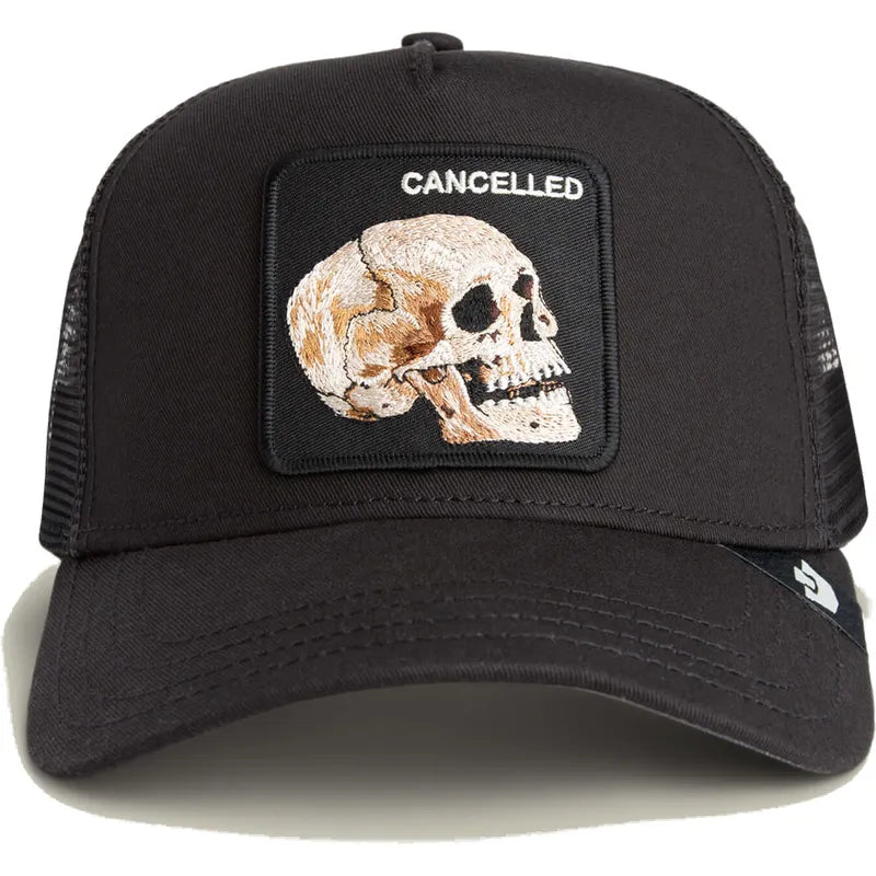 GORRA TRUCKER CALAVERA "CANCELLED SKULL" - NEGRO- GOORIN BROS THE FARM ANIMALS | 101-2392
