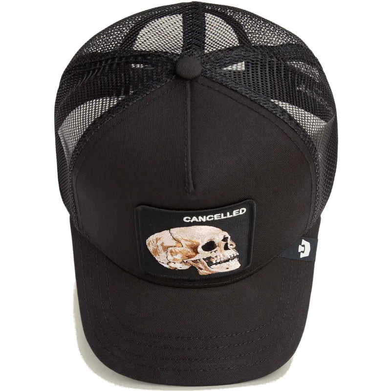 GORRA TRUCKER CALAVERA "CANCELLED SKULL" - NEGRO- GOORIN BROS THE FARM ANIMALS | 101-2392