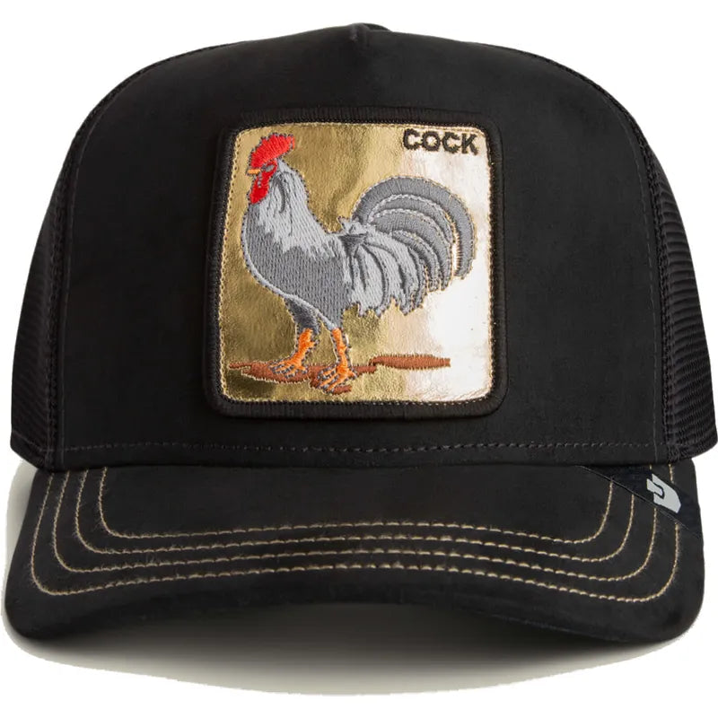 GORRA TRUCKER GALLO "GOLDEN COCK" - NEGRO - GOORIN BROS THE FARM ANIMALS | 101-2531