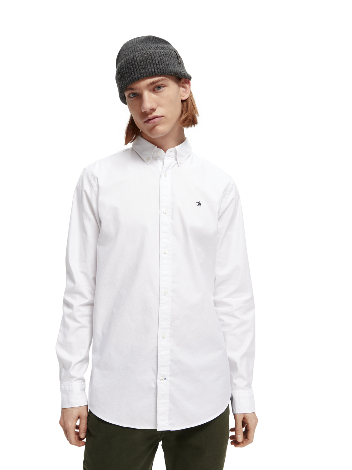 CAMISA DE ALGODÓN ORGÁNICO "OXFORD" REGULAR FIT - BLANCO - SCOTCH & SODA | 165315