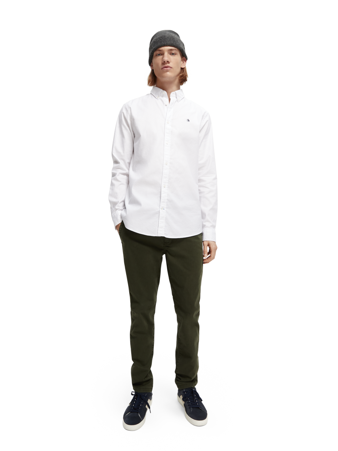 CAMISA DE ALGODÓN ORGÁNICO "OXFORD" REGULAR FIT - BLANCO - SCOTCH & SODA | 165315