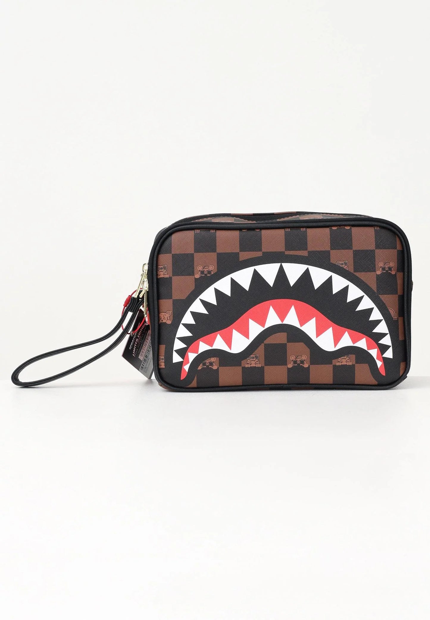 NECESER PEEKING CHARACTER CHECK TOILETRY - MARRON - SPRAYGROUND | 910B7510NSZ
