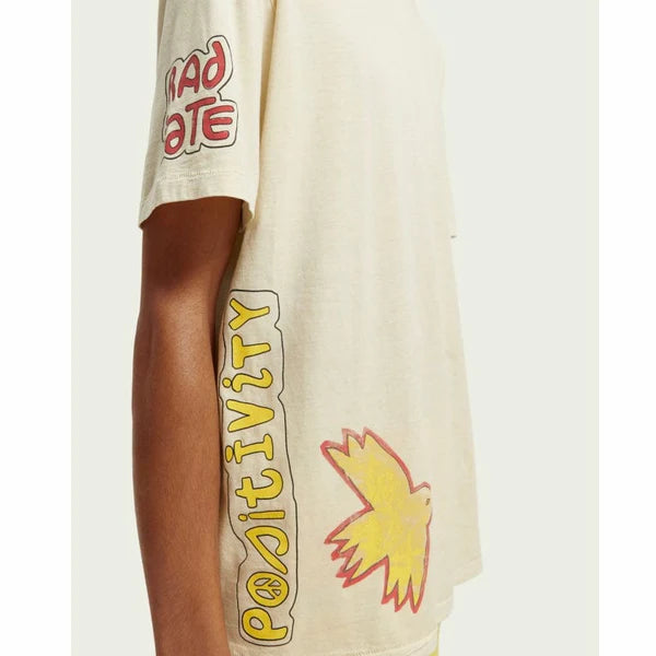 CAMISETA CON ESTAMPADO - BLANCO ROTO - SCOTCH & SODA | 171698