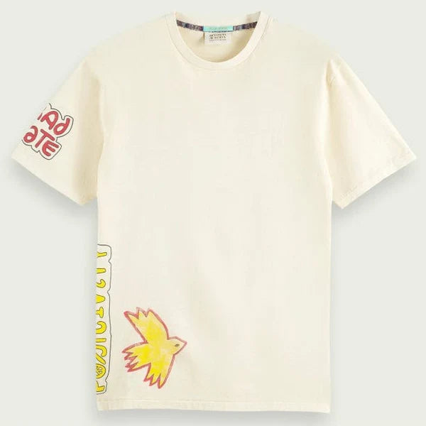 CAMISETA CON ESTAMPADO - BLANCO ROTO - SCOTCH & SODA | 171698