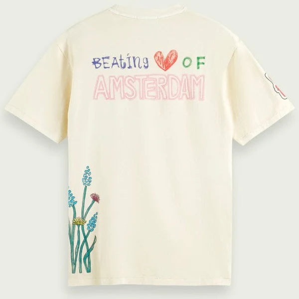 CAMISETA CON ESTAMPADO - BLANCO ROTO - SCOTCH & SODA | 171698