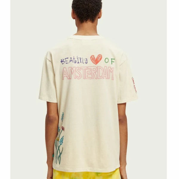 CAMISETA CON ESTAMPADO - BLANCO ROTO - SCOTCH & SODA | 171698