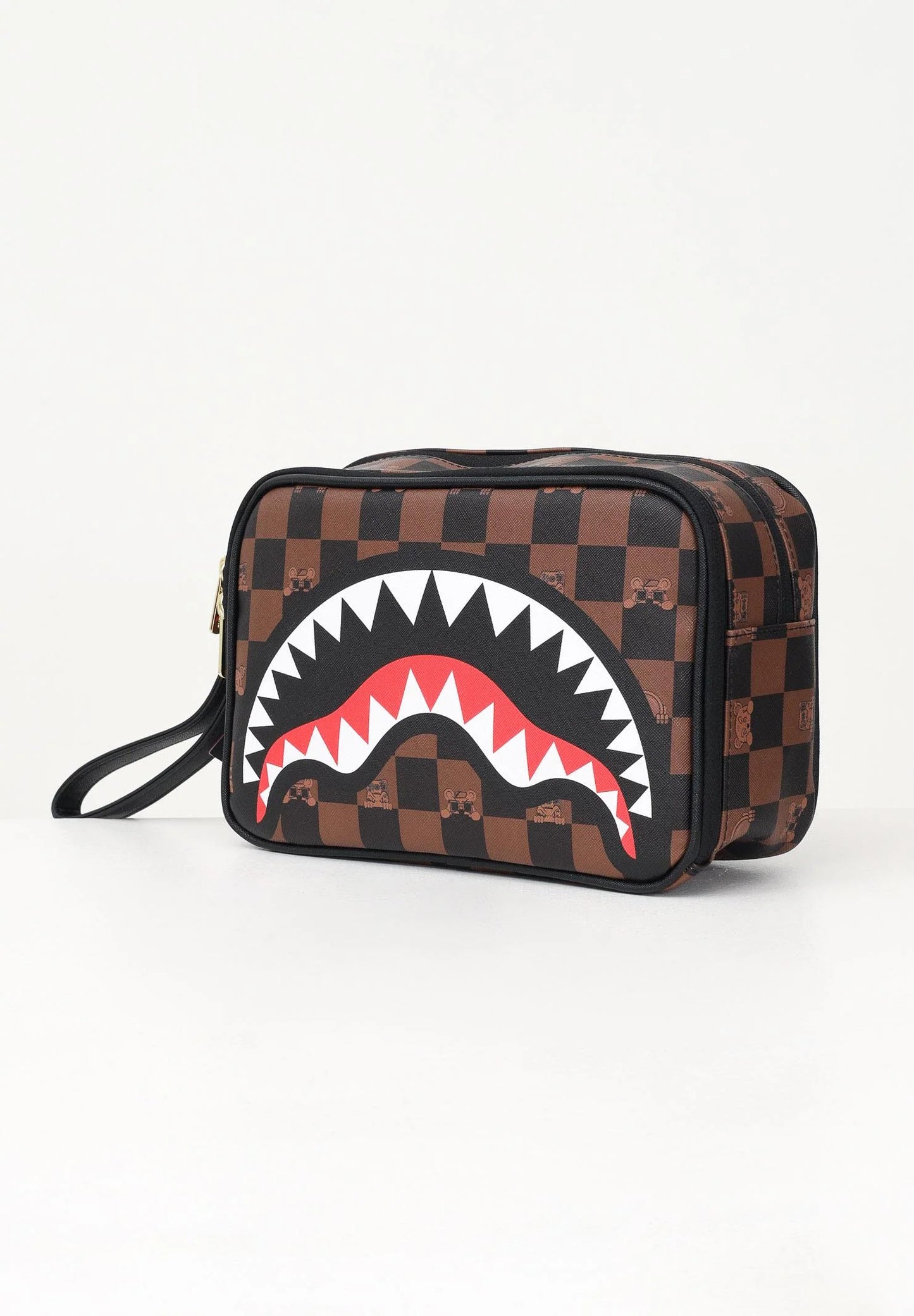 NECESER PEEKING CHARACTER CHECK TOILETRY - MARRON - SPRAYGROUND | 910B7510NSZ